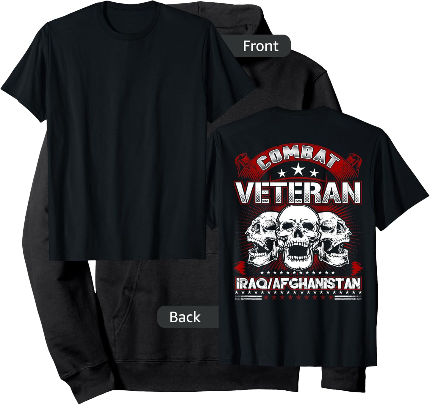 Combat Veteran Iraq Shirt Hoodie - Hoodie | Black