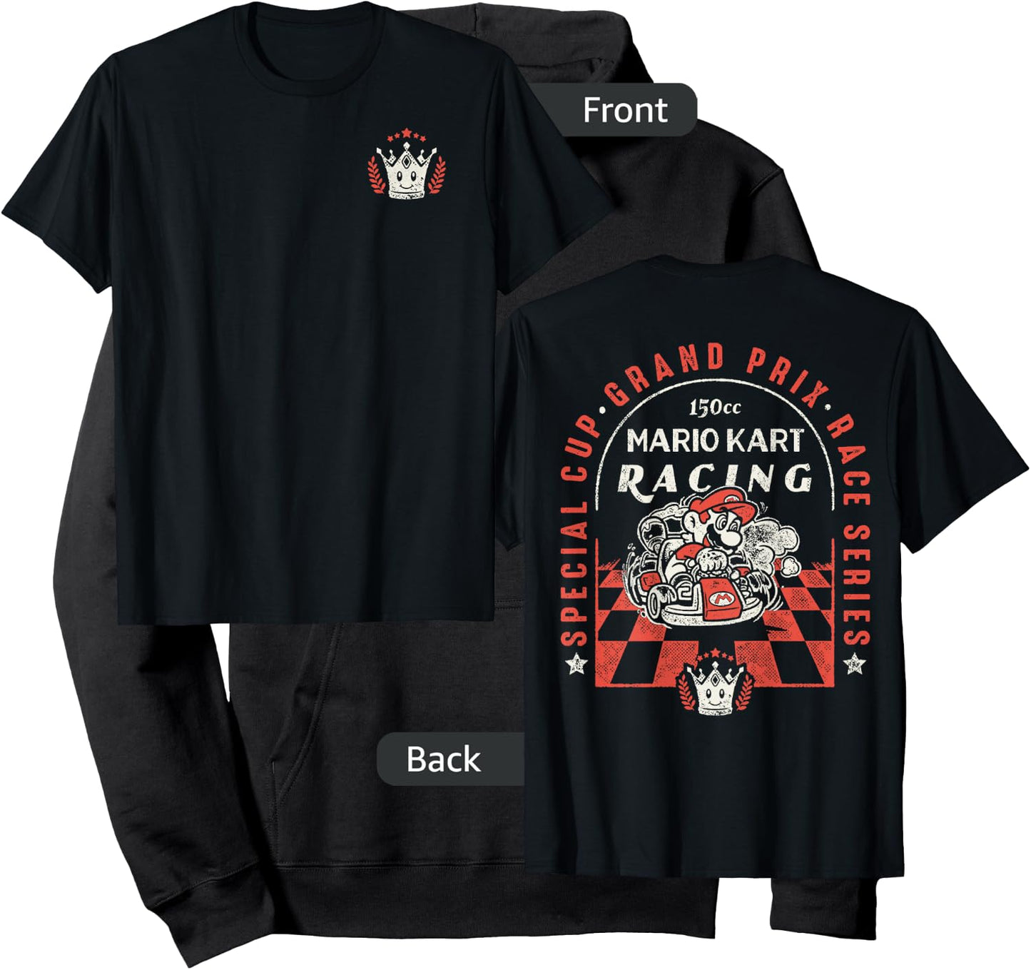 Mario Kart Victory Crown Front 150cc Racing Graphic Hoodie - Hoodie | Black