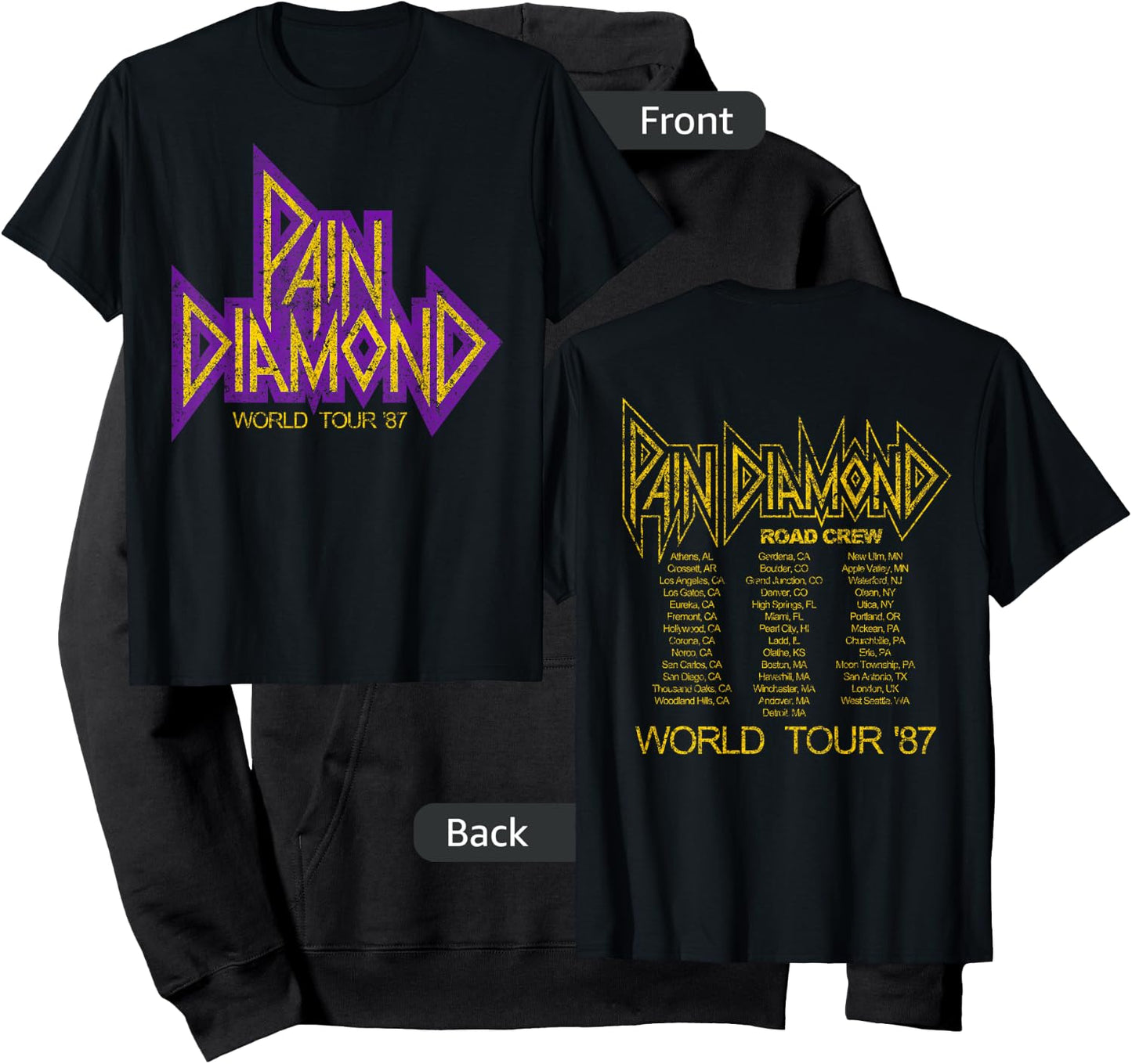 Pain Diamond World Tour '87 Hoodie - Hoodie | Black