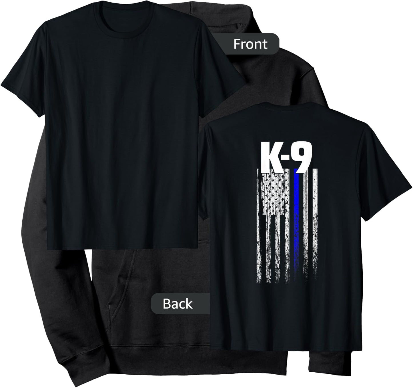 K-9 Police Officer USA Flag LEO Cops Law Enforcement Hoodie - Hoodie | Black