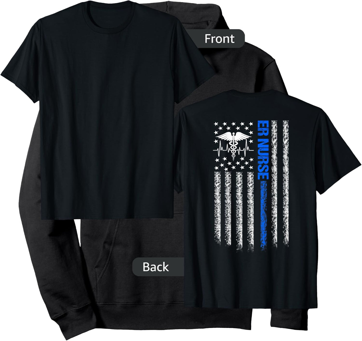 ER Nurse T shirt Nursing ER EMT Nurse Hoodie - Hoodie | Black