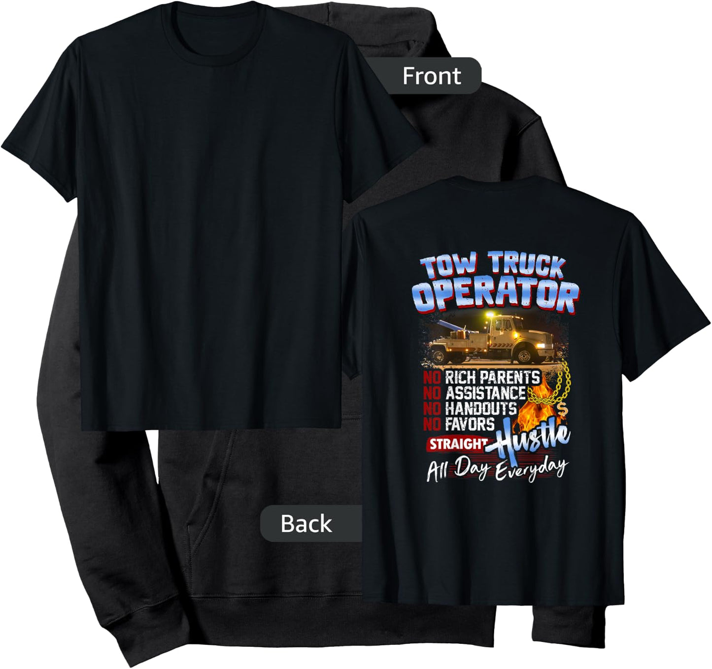 Tow Truck Operator Shirt Hoodie - Hoodie | Black
