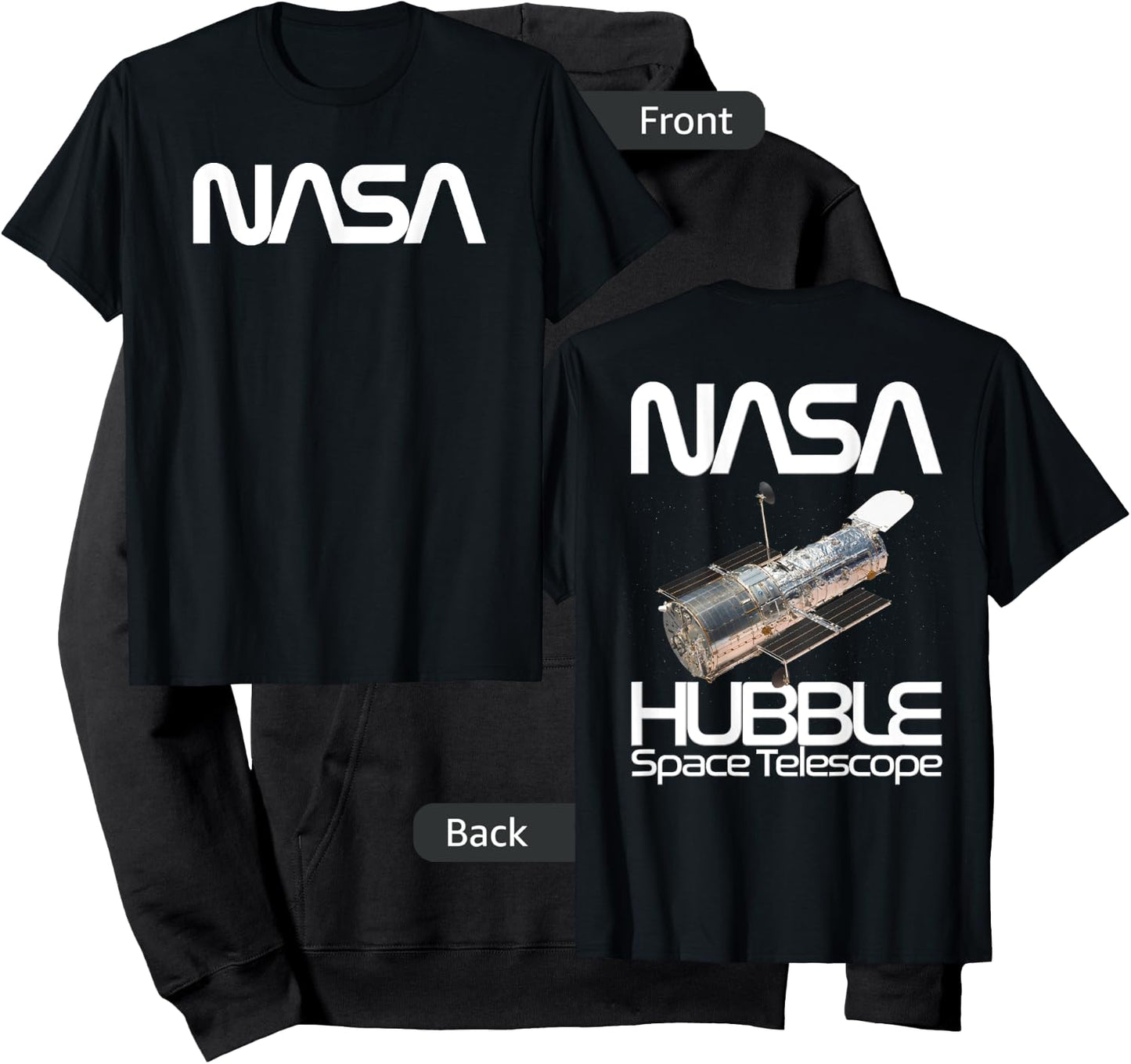 Hubble Space Telescope FRONT AND BACK DESIGN NASA Astronomy Hoodie - Hoodie | Black