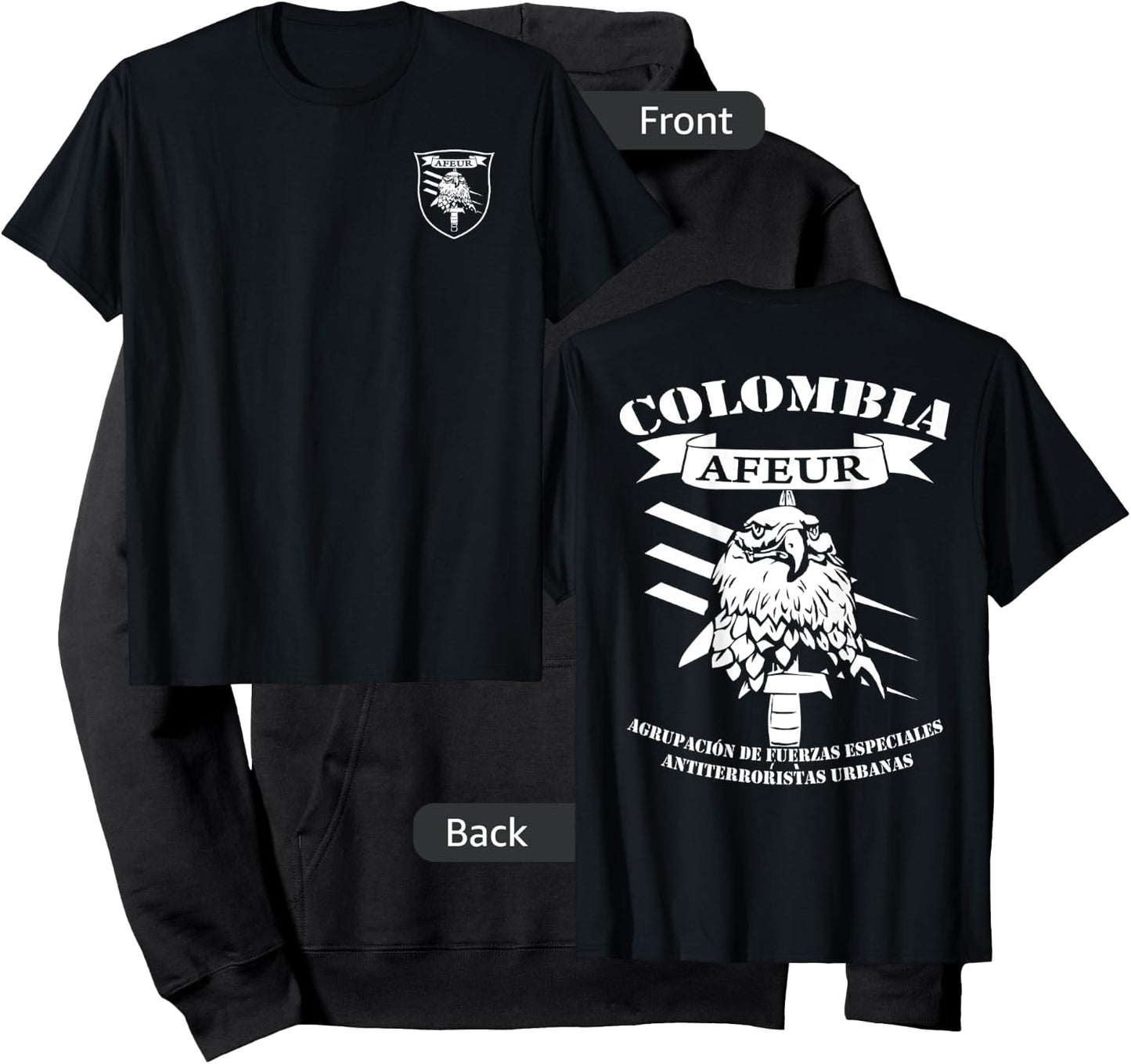 Colombia Army Special Forces AFEUR Hoodie - Hoodie | Black