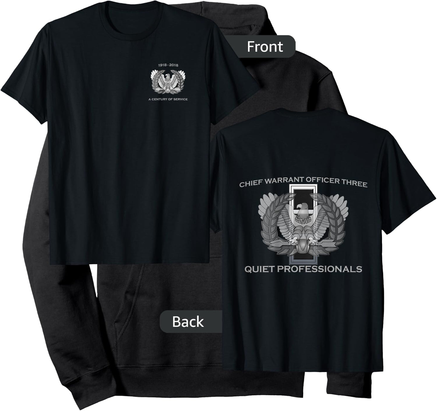 Chief Warrant Officer Three CW3 Eagle Rising Premium Hoodie - Hoodie | Black