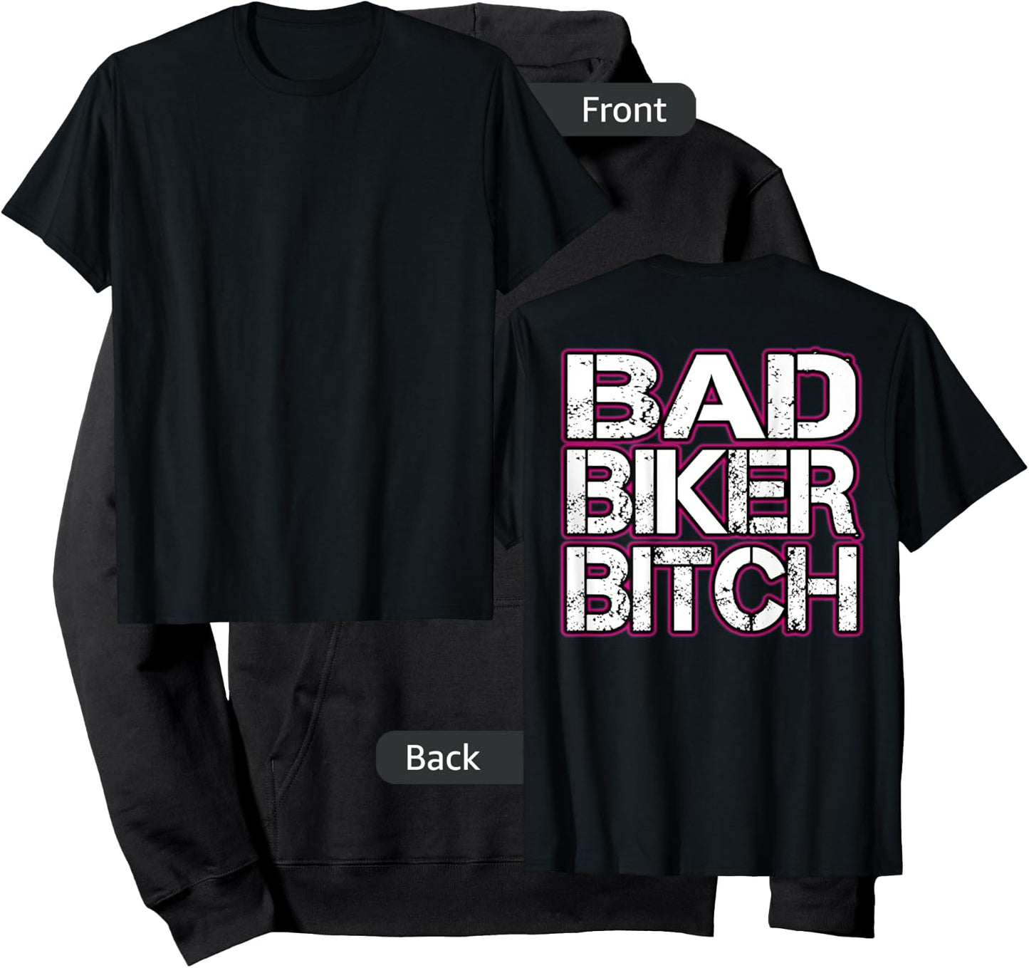 Bad Biker Bitch T Shirt Hoodie - Hoodie | Black