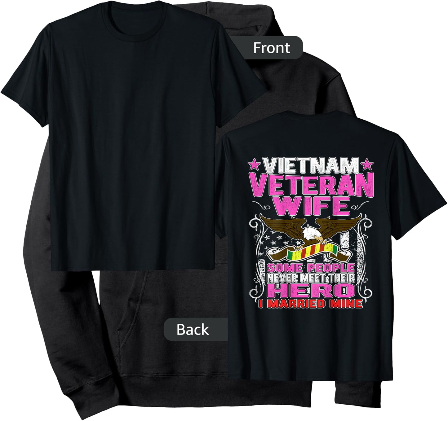 Some People Never Meet Their Hero Vietnam Veteran Wife Shirt Hoodie - Hoodie | Black