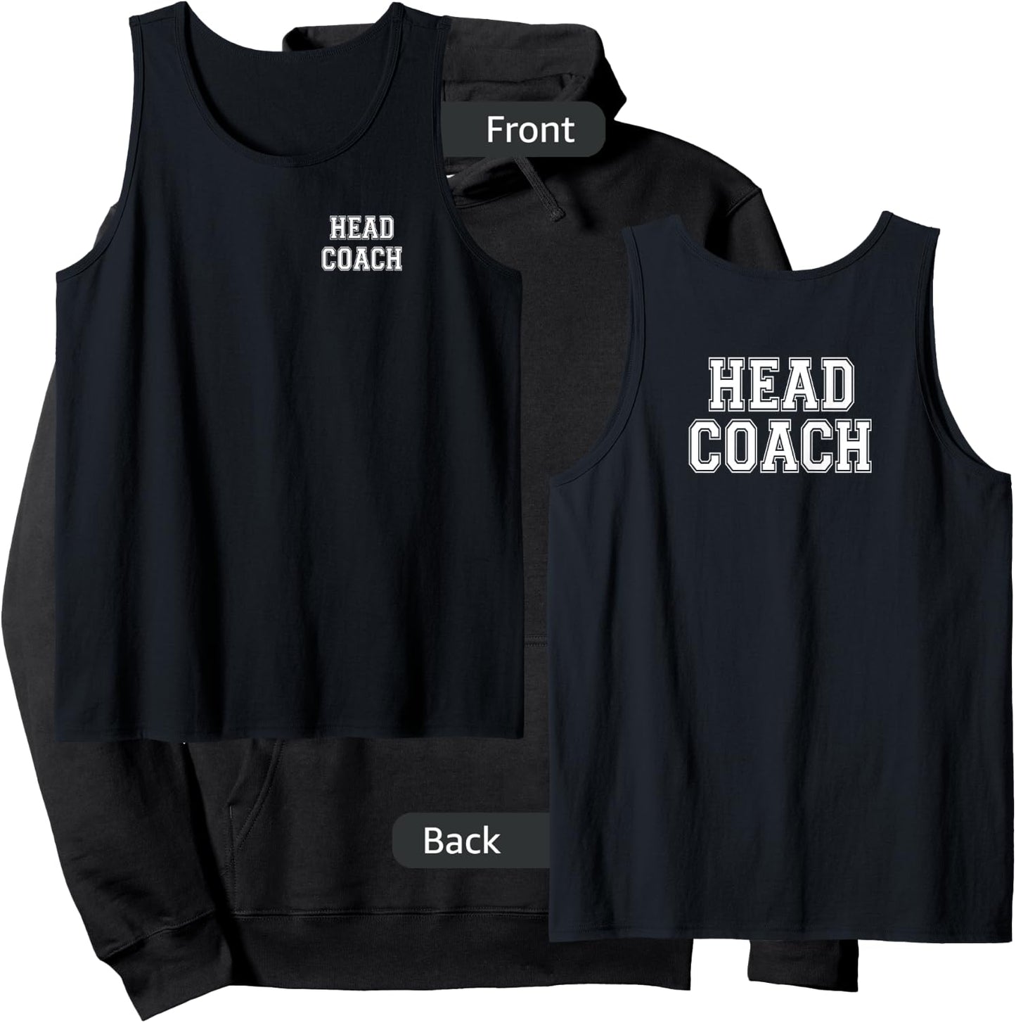 Head Coach front with letter athletic style for Hoodie - Hoodie | Black