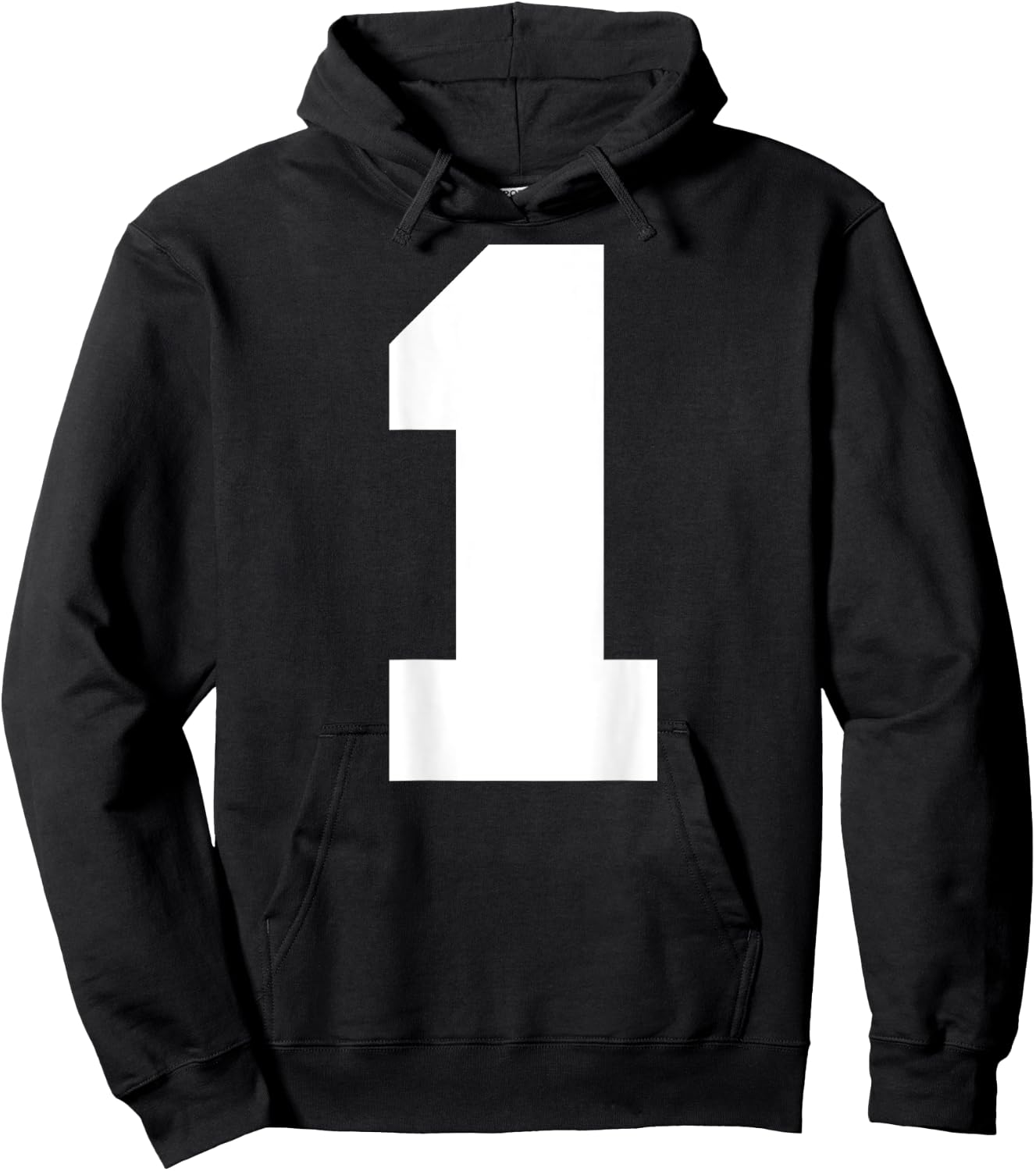 Number 1 (Printed on Back) Hoodie - Hoodie | Black