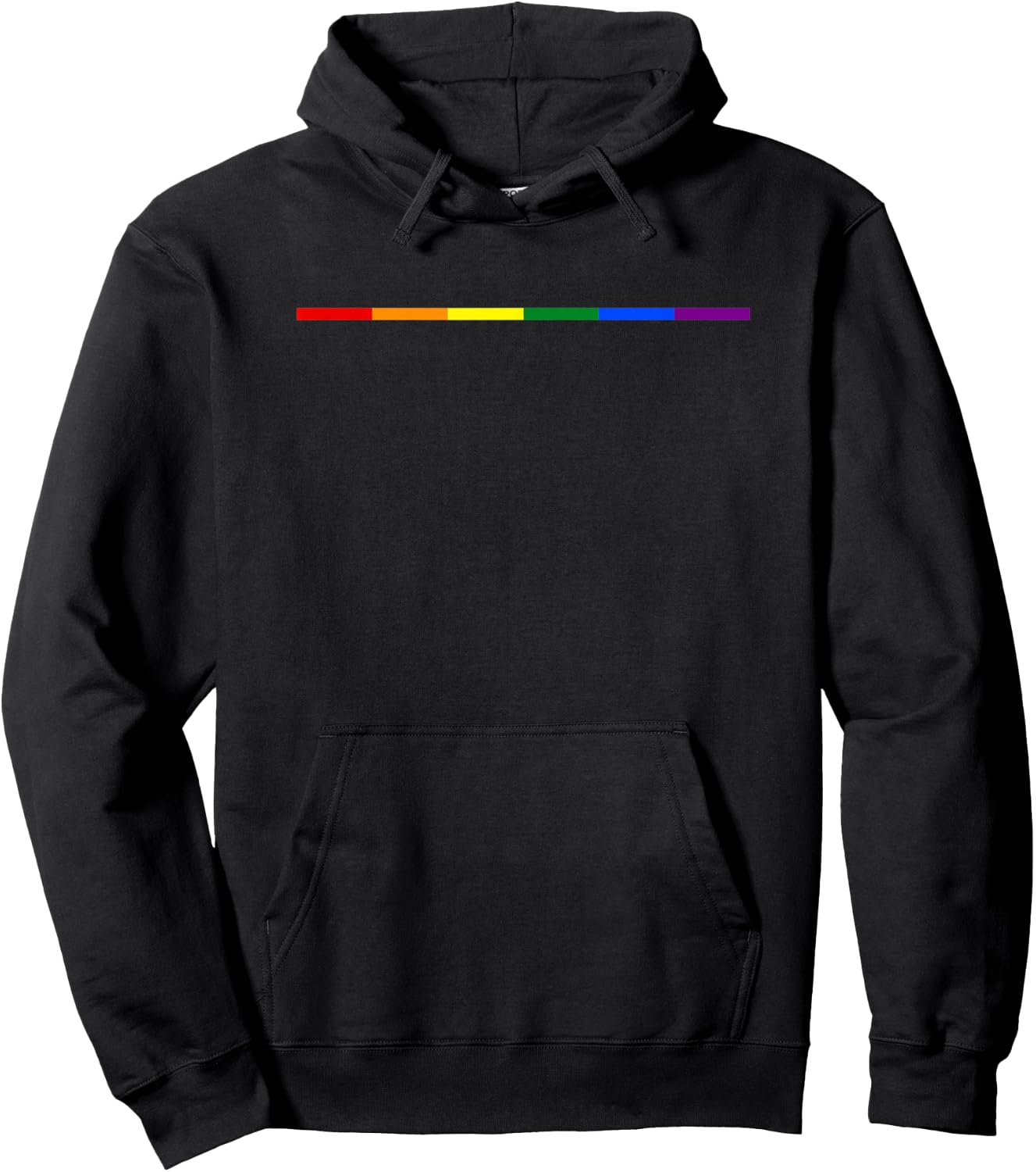 Horizontal Pride Shirt Rainbow Color Stripe Gift Hoodie - Hoodie | Black