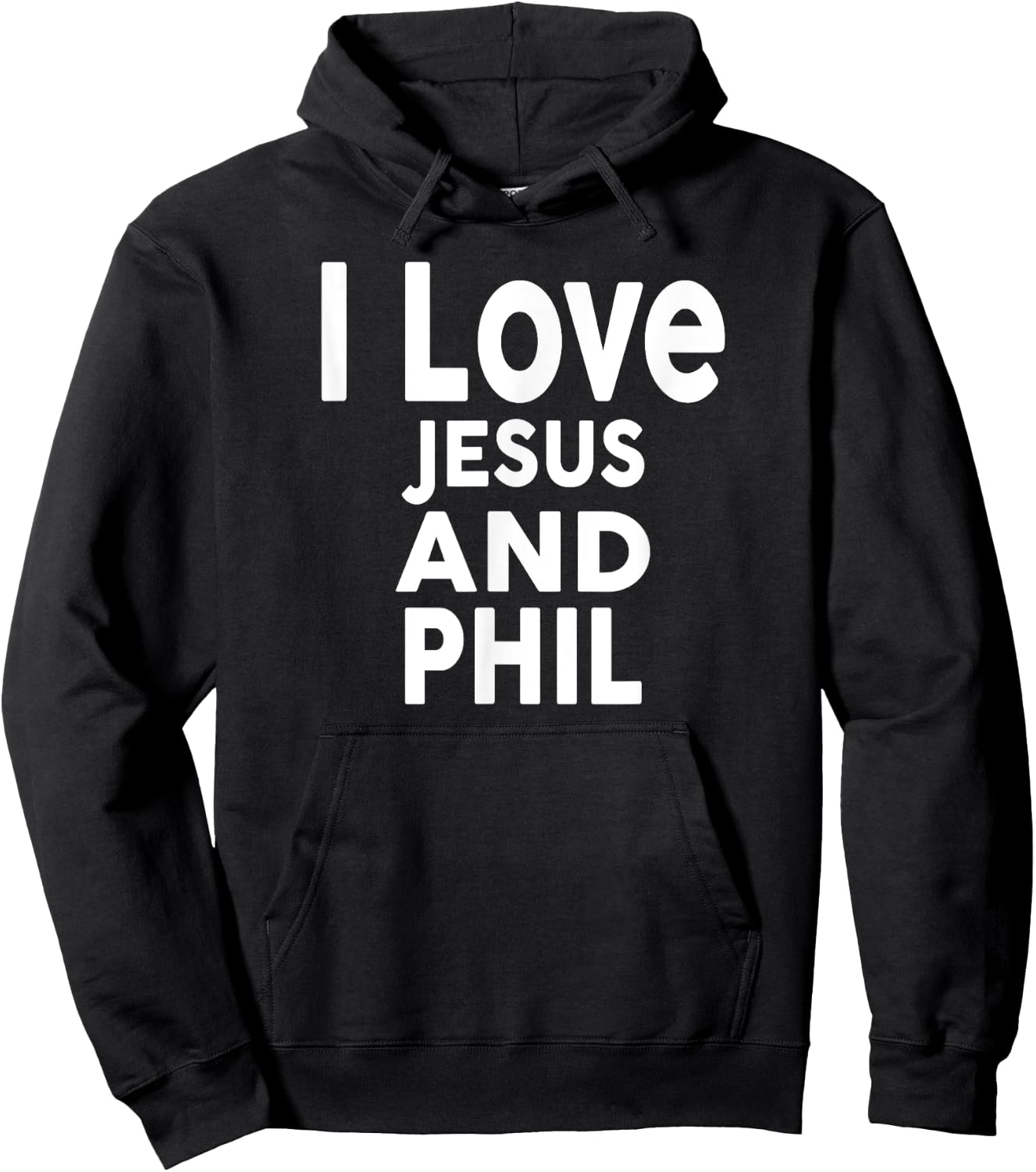 I Love Jesus and PHIL Name Phil Hoodie - Hoodie | Black