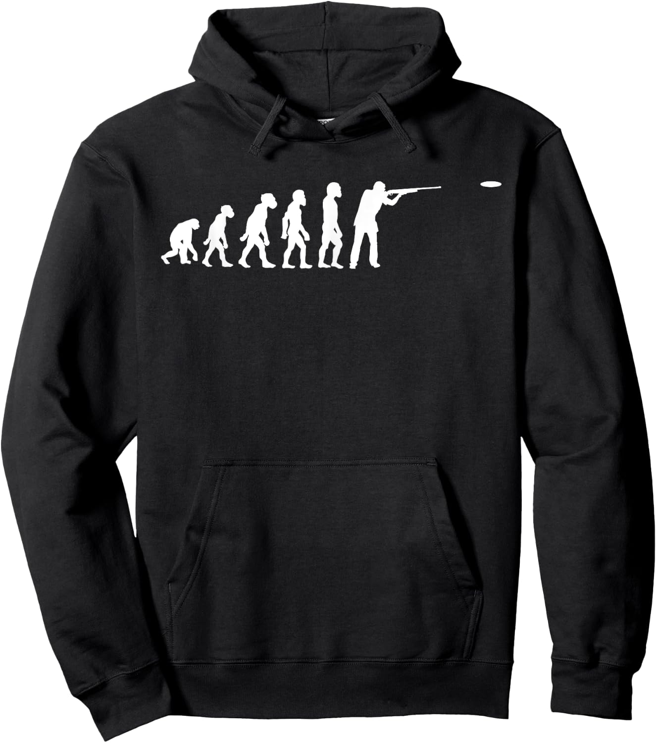 Funny Human Sporting Clays Evolution Player Pigeon Shooter Hoodie - Hoodie | Black