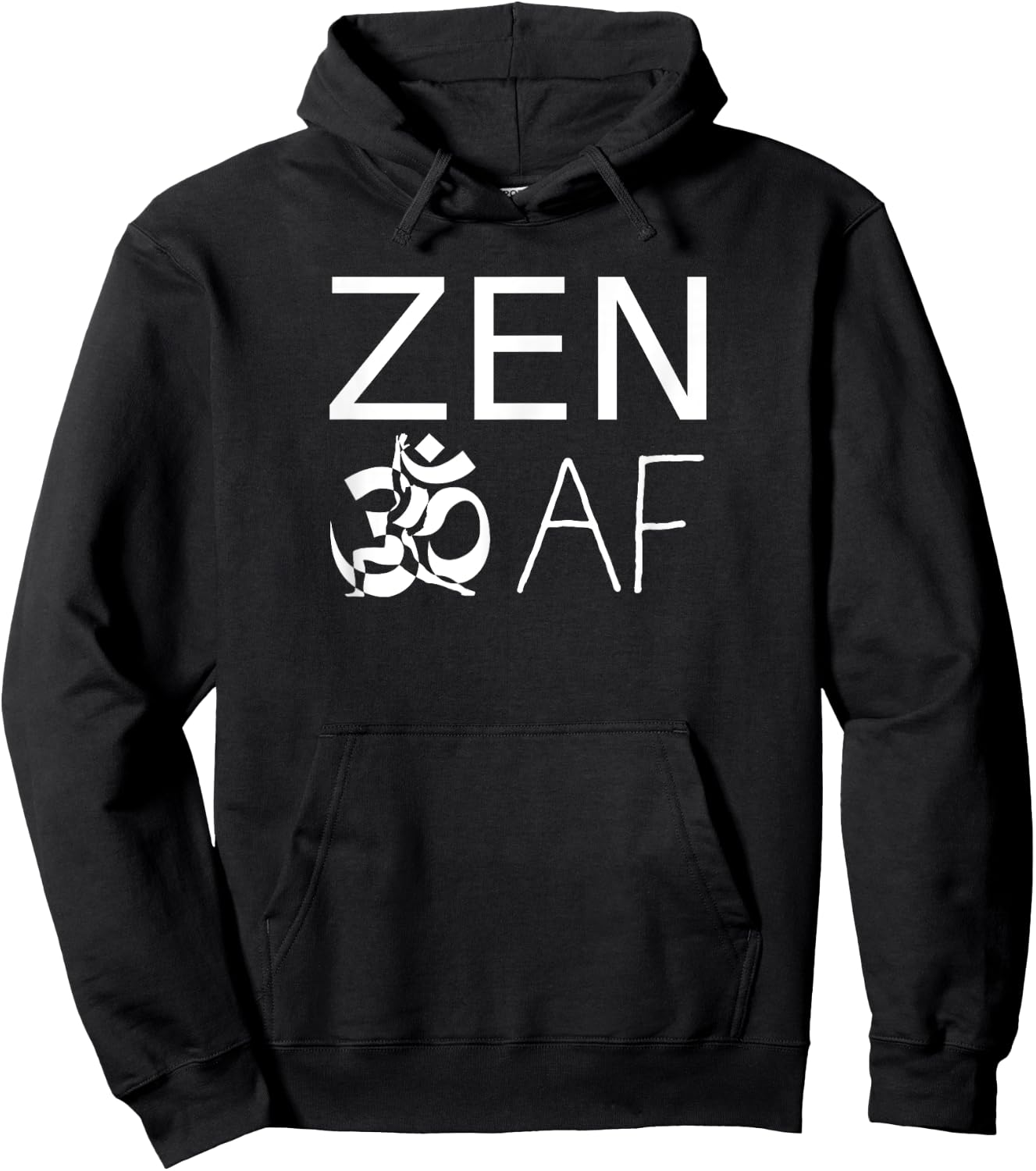 ZEN AF Ohm Sign Yoga Warrior Hoodie - Hoodie | Black