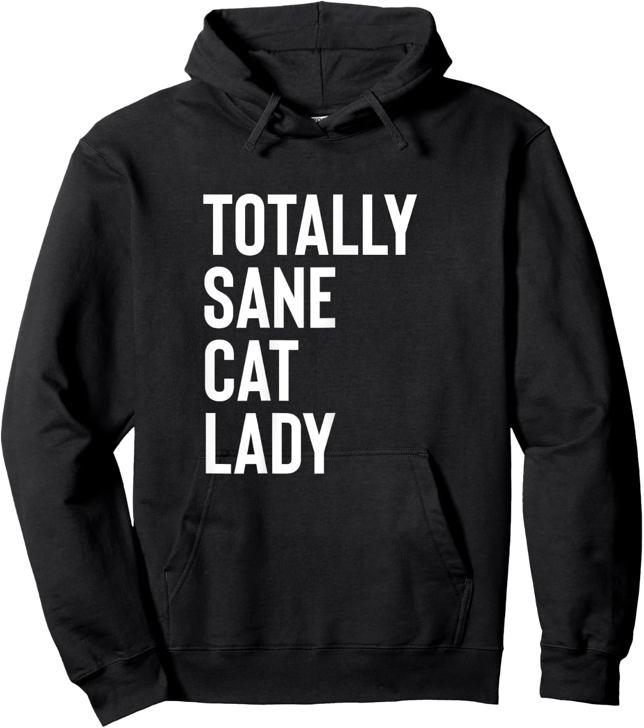 Totally Sane Cat Lady Shirt,Purrfectly Crazy Cat Lover,Kitty Hoodie - Hoodie | Black
