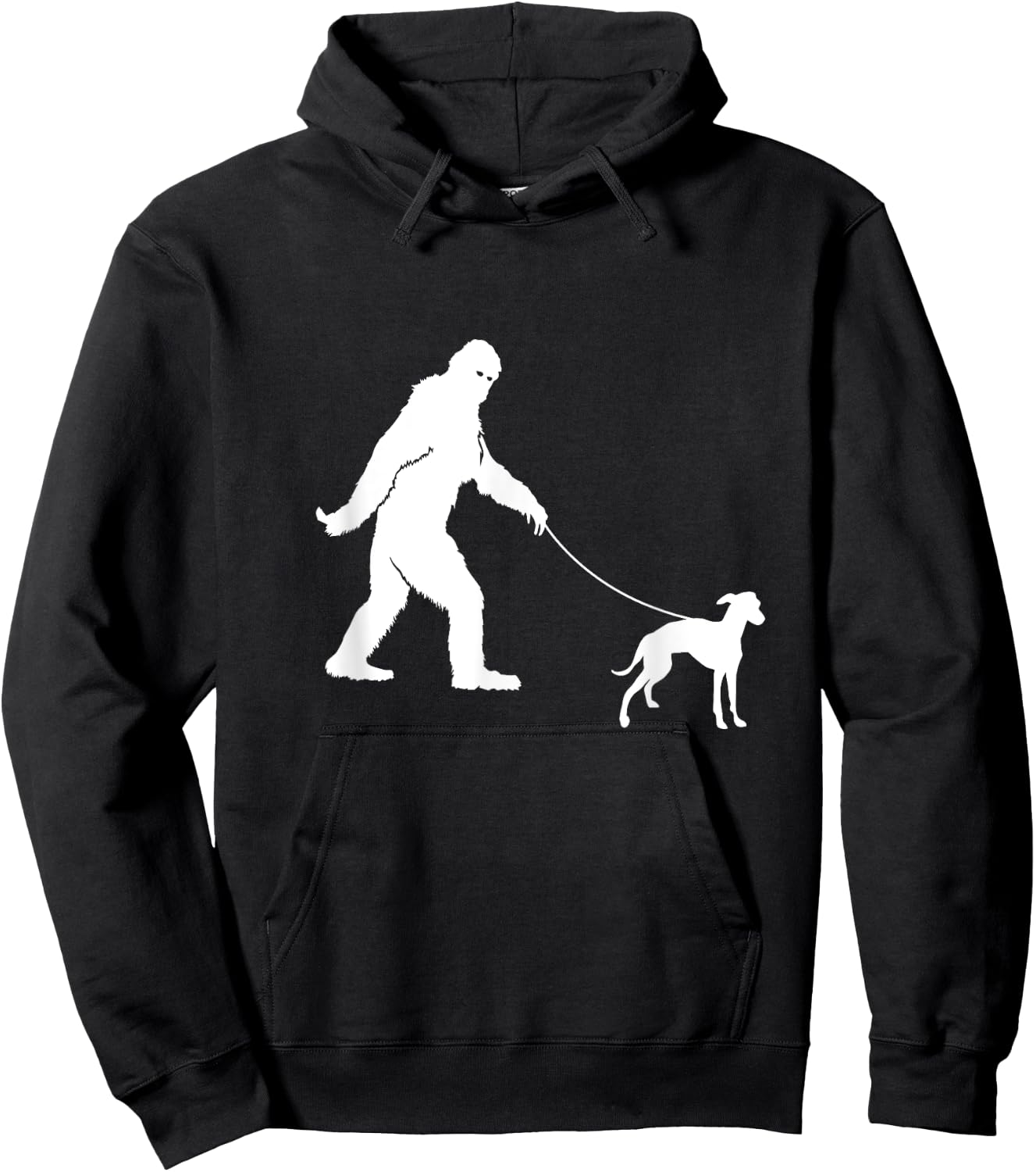 Bigfoot Fun Italian Greyhound Shirt Funny Sasquatch Dog Gift Hoodie - Hoodie | Black