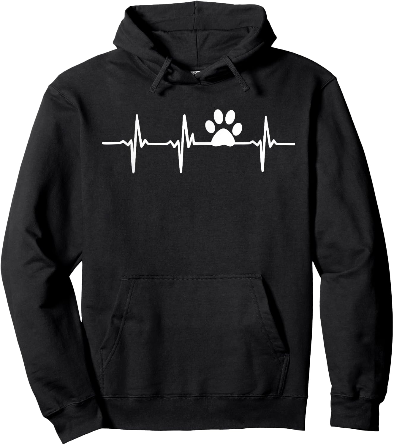 Paw Print Heartbeat Veterinarian Vet Tech Hoodie - Hoodie | Black