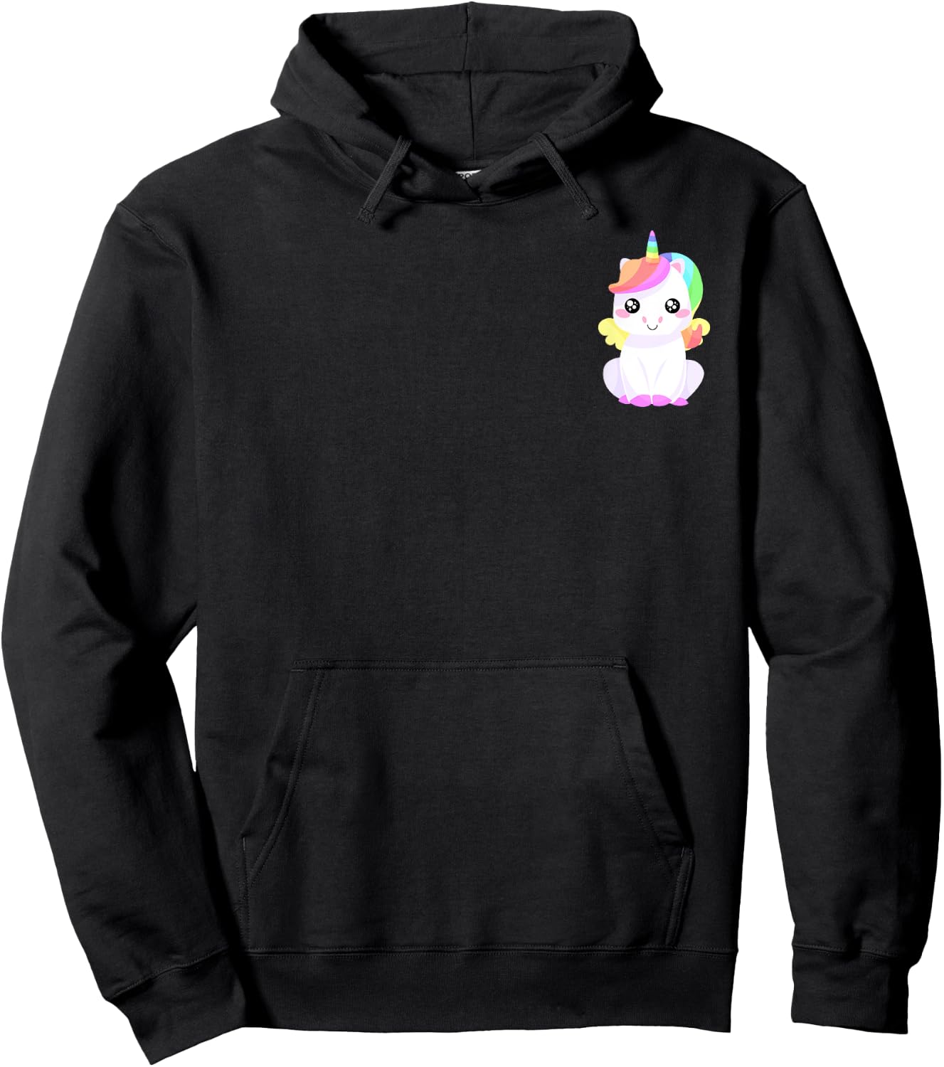 Unicorn Cute Pocket Hoodie - Hoodie | Black