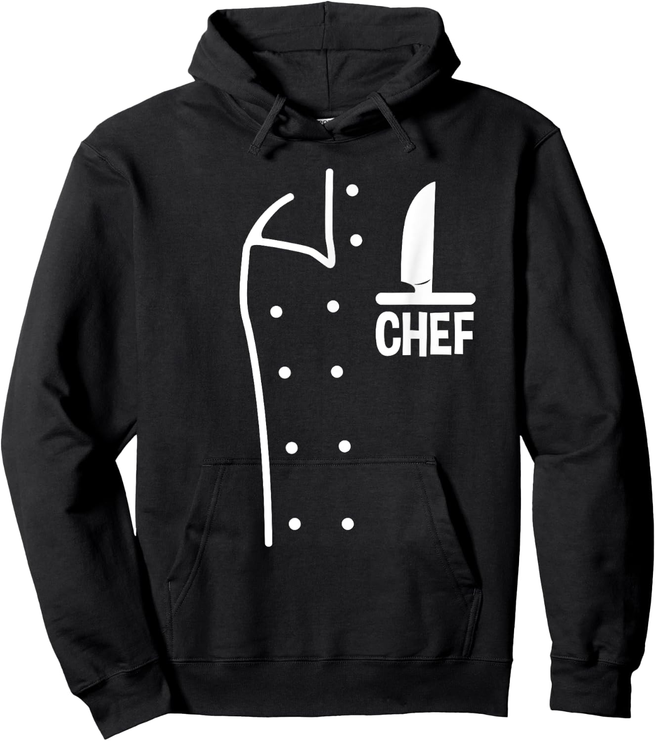 Funny Chef Uniform Faux Chef Costume Hoodie - Hoodie | Black