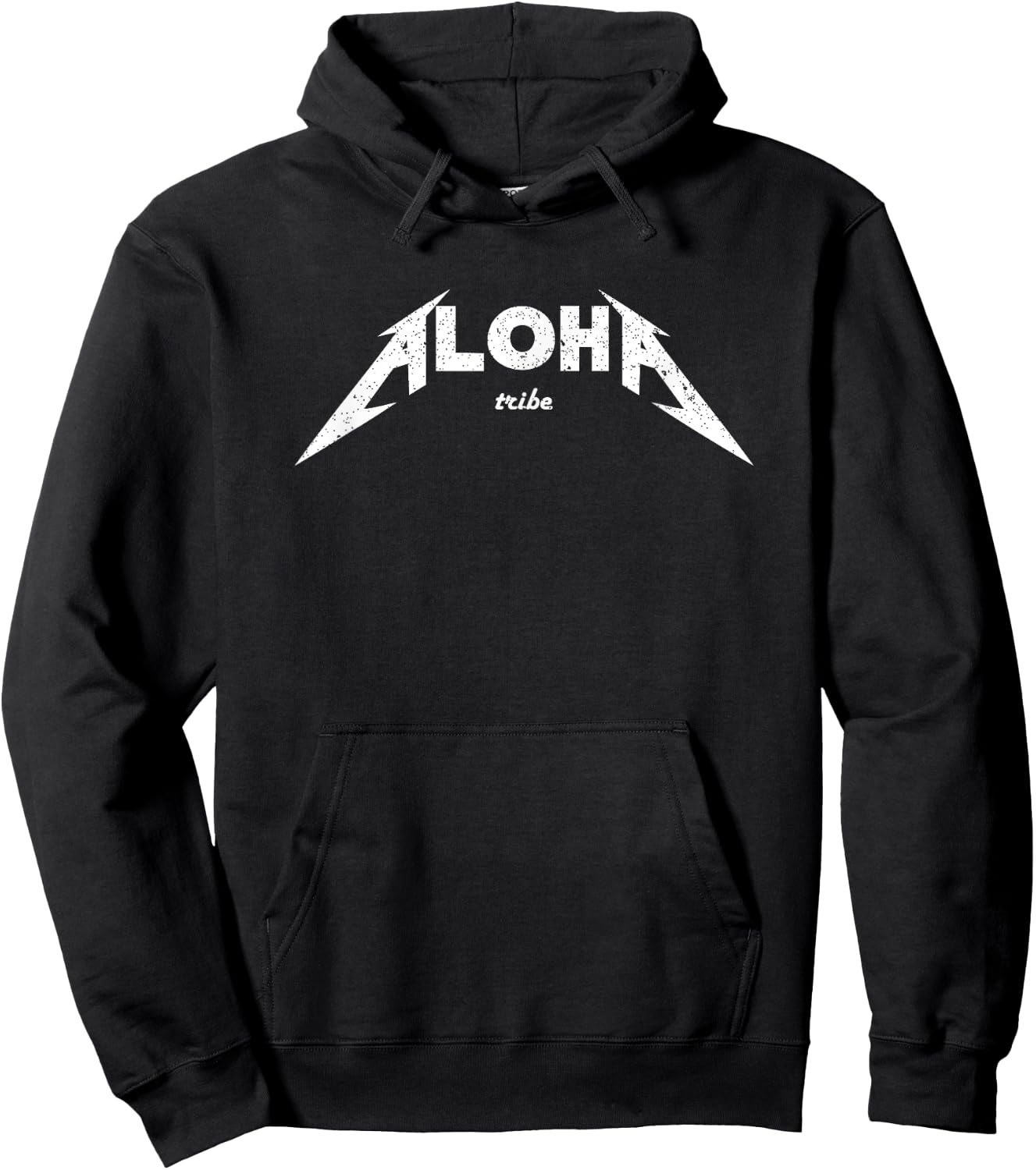 Hawaii Heavy Rock N Roll Aloha Graphic Logo Hoodie - Hoodie | Black