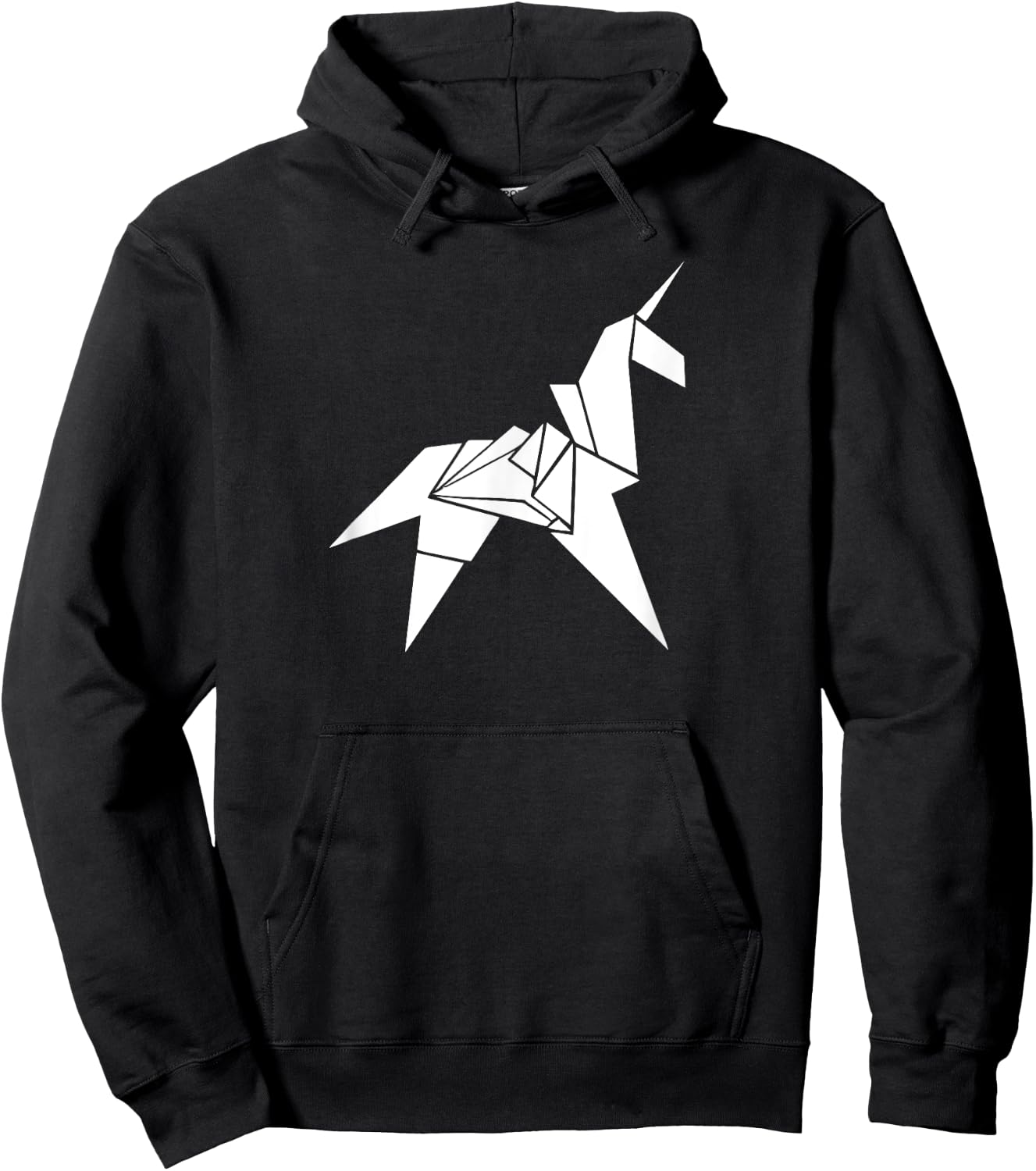 Origami Unicorn - Awesome Origami Art Hoodie - Hoodie | Black