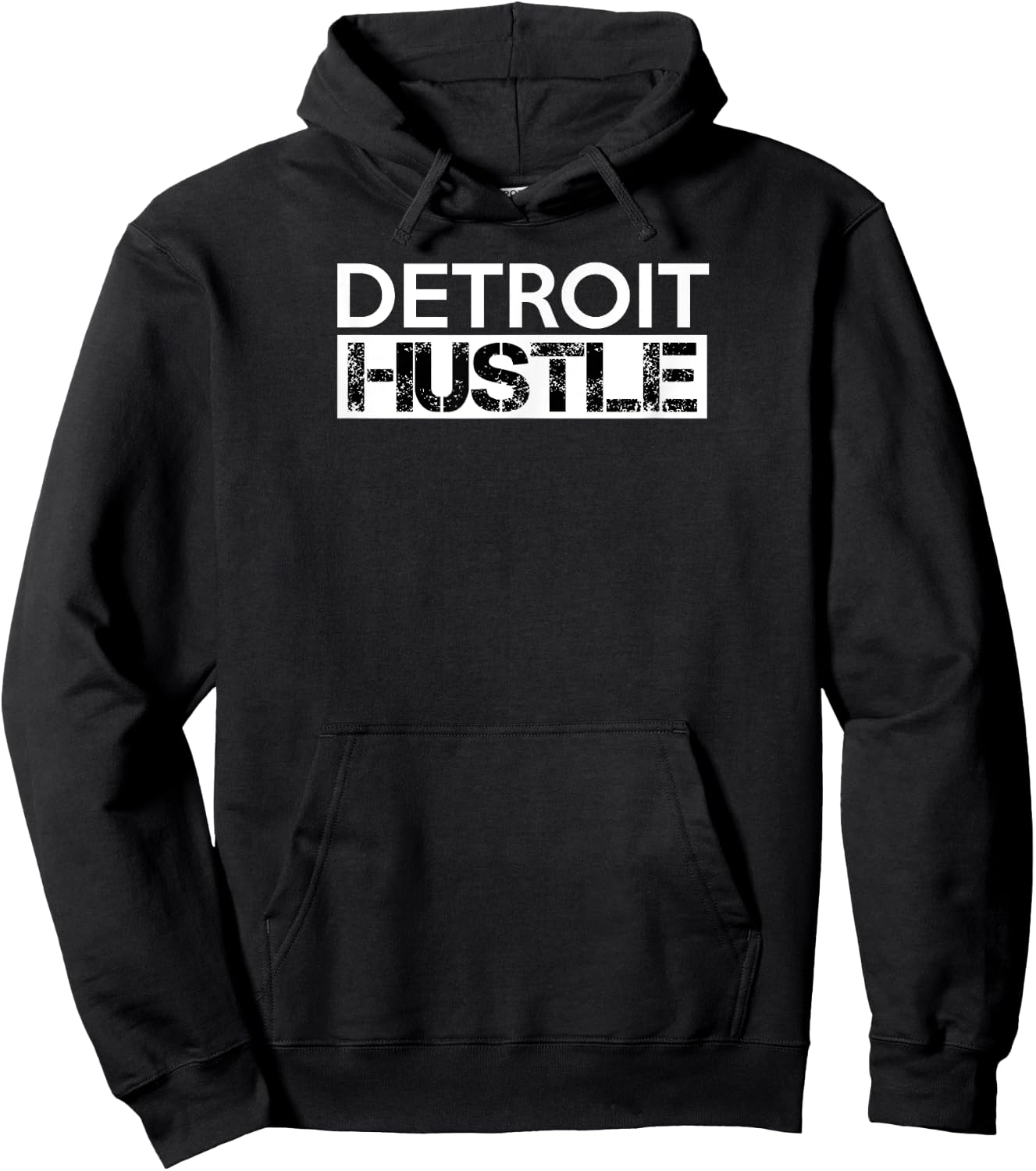 Detroit Hustle Baseball Football Business Motor Gym T Shirt Hoodie - Hoodie | Black