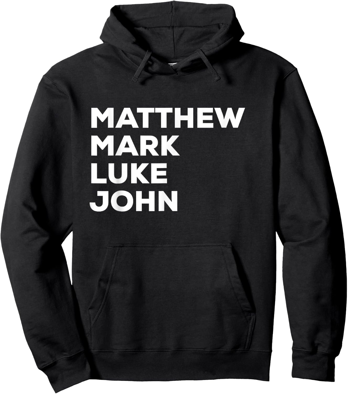 Matthew Mark Luke John | Christian Gospels Hoodie - Hoodie | Black