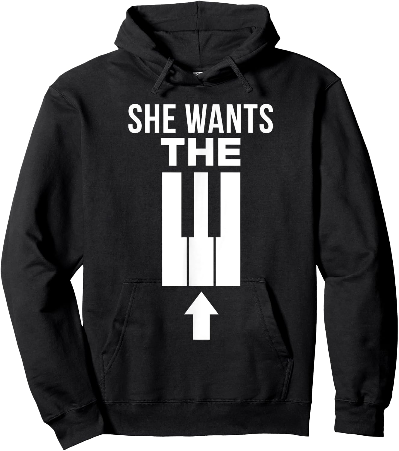 She Wants The D Funny Piano For Piano Players Hoodie - Hoodie | Black