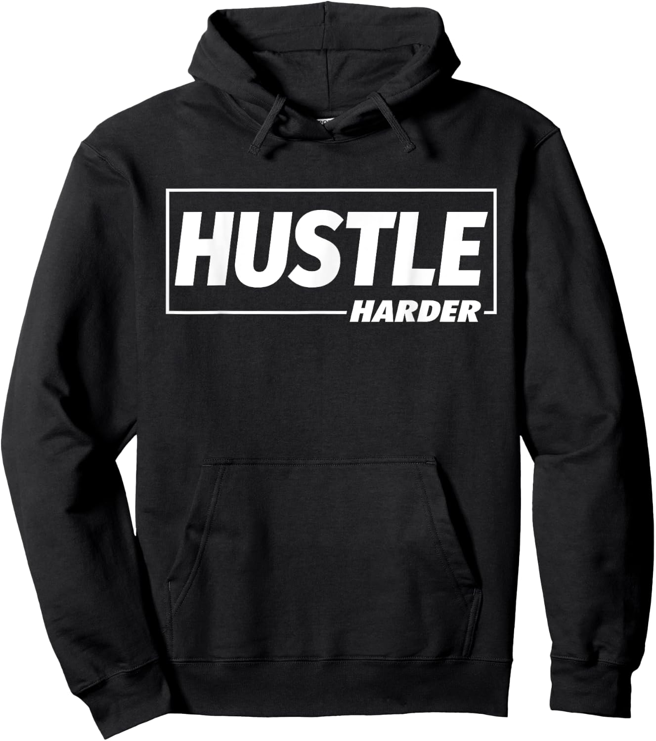 C682 Hustle Harder Gym T Shirt Workout Fitness Motivation Hoodie - Hoodie | Black
