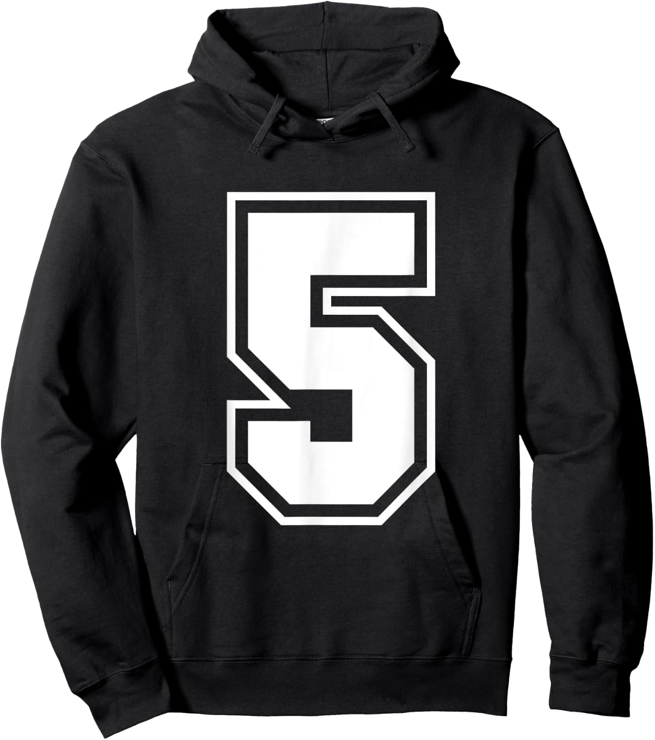 Number 5 Counting Monogram Hoodie - Hoodie | Black
