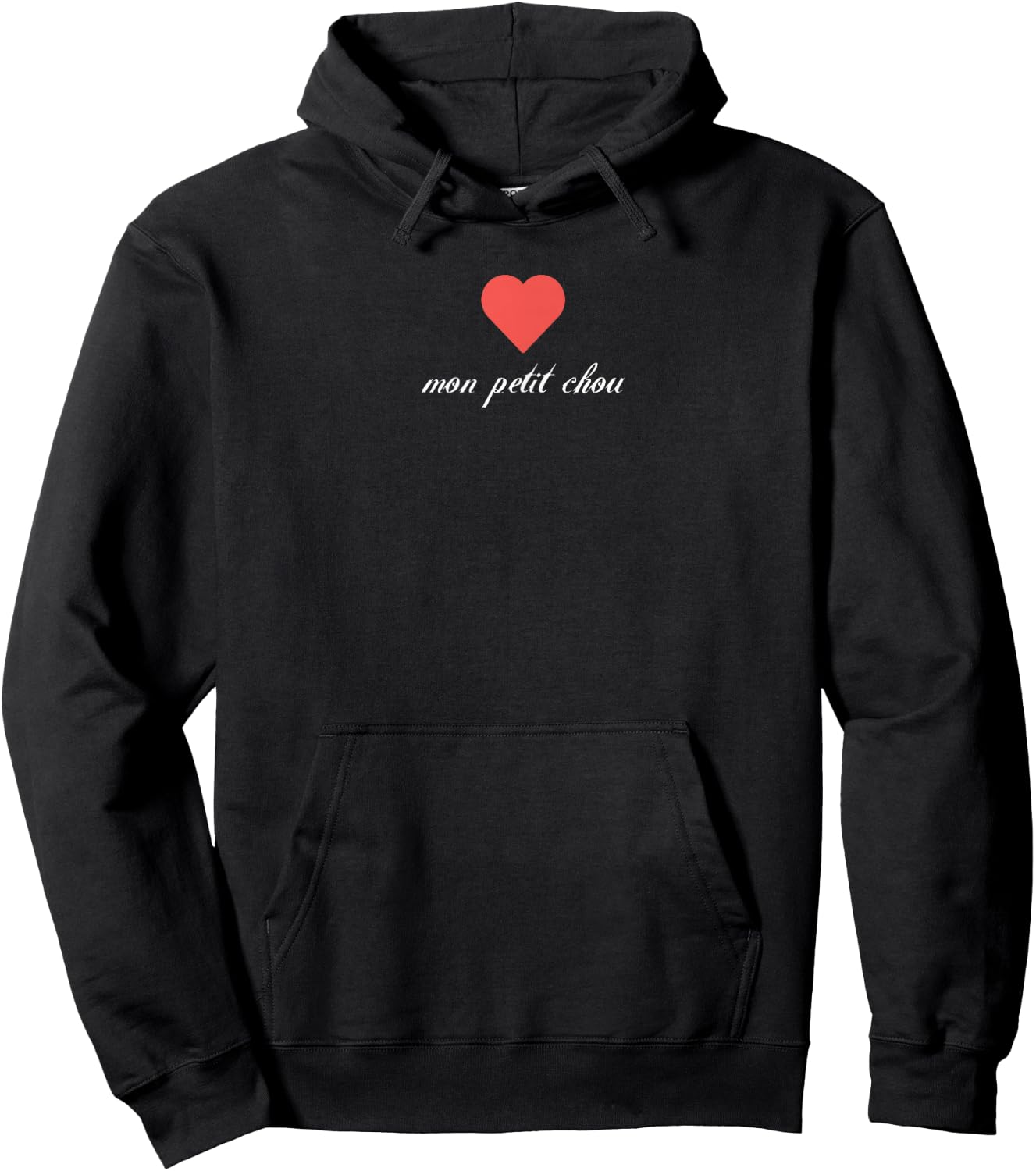 Mon Petit Chou Valentines French Sweetheart Hoodie - Hoodie | Black
