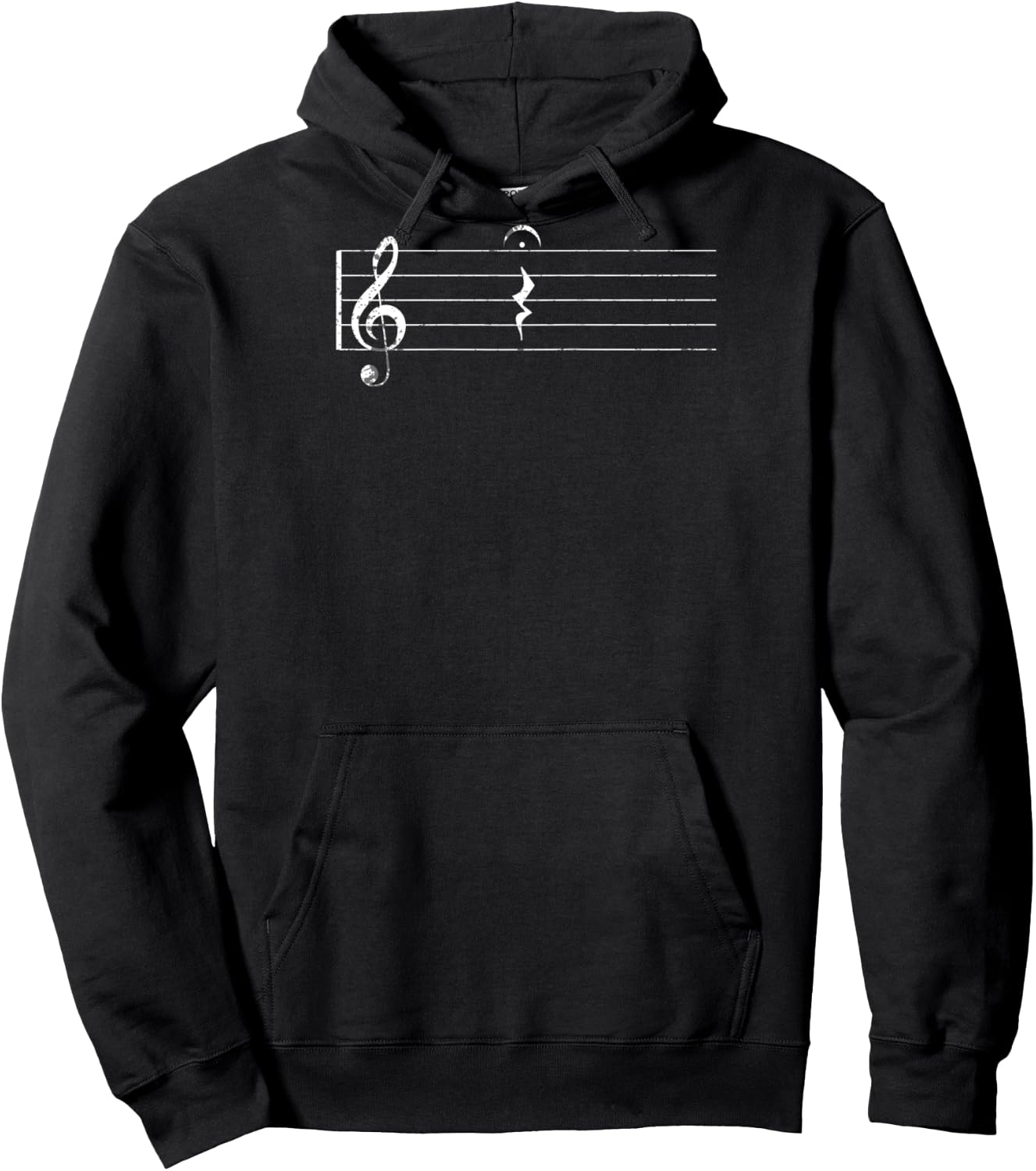 Funny Music Shirt Quarter Rest and Fermata For Band Raglan Baseball Hoodie - Hoodie | Black