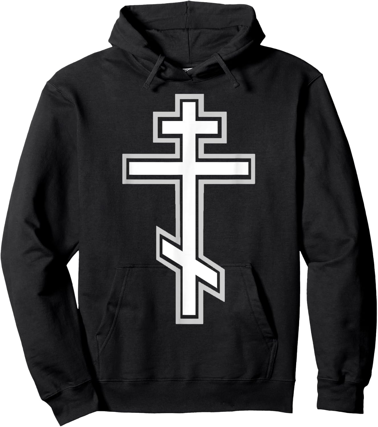 Russian Orthodox Cross. Crucifix Christian Hoodie - Hoodie | Black