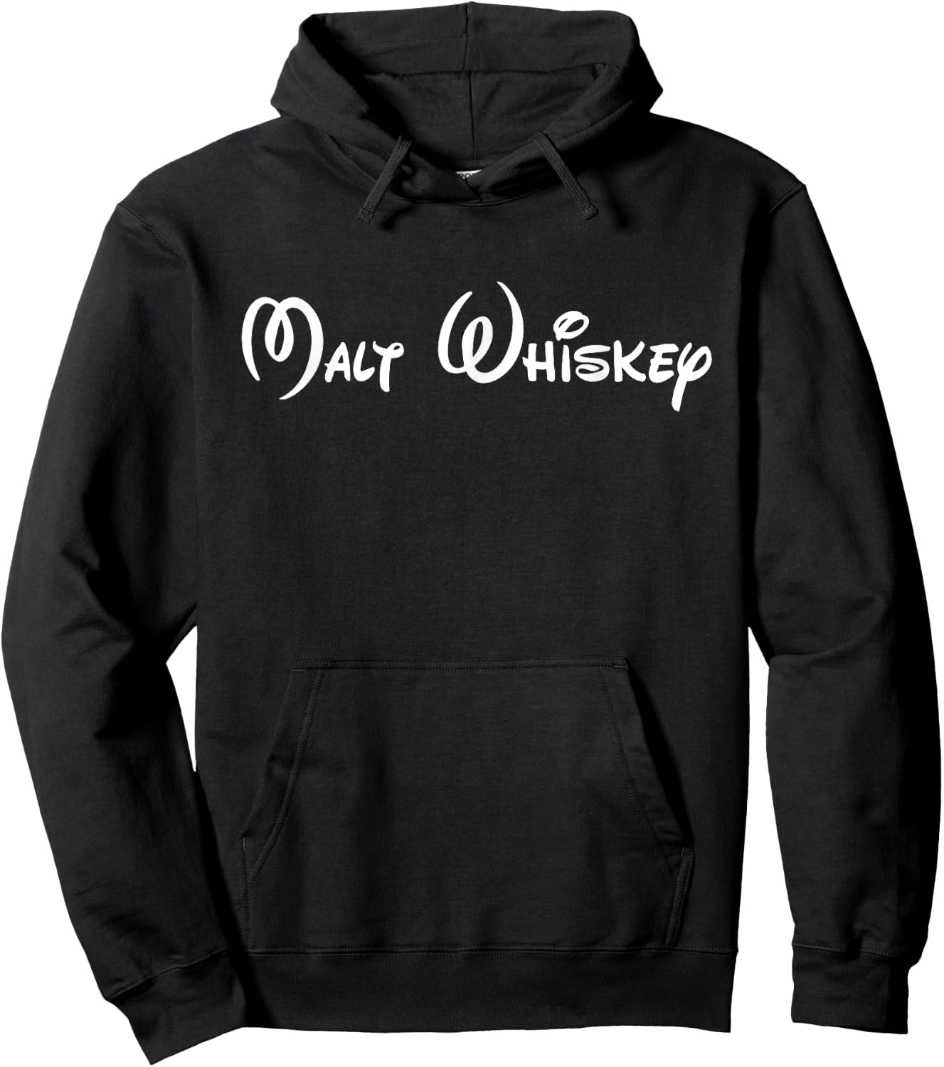 Malt Whiskey Shirt, Funny Gift Pun Logo Parody Hoodie - Hoodie | Black