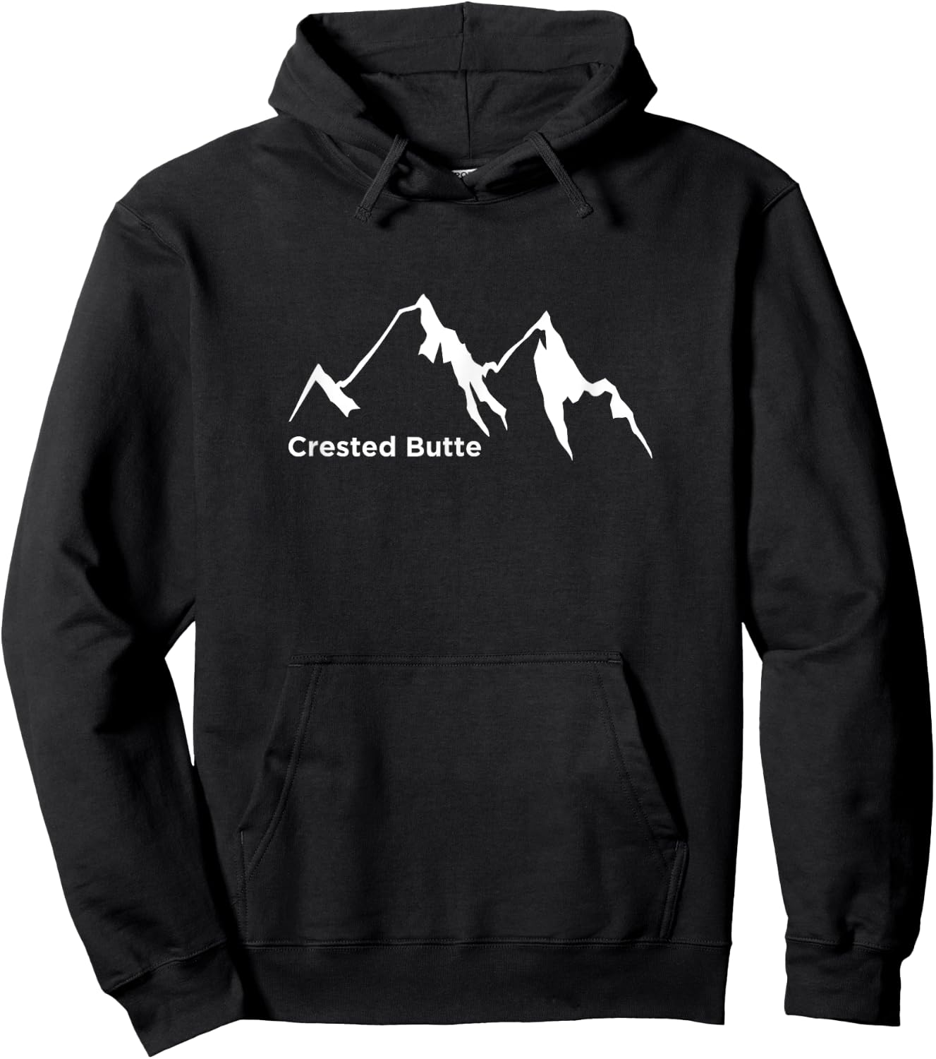 Mountain Range - Crested Butte Colorado Hoodie - Hoodie | Black