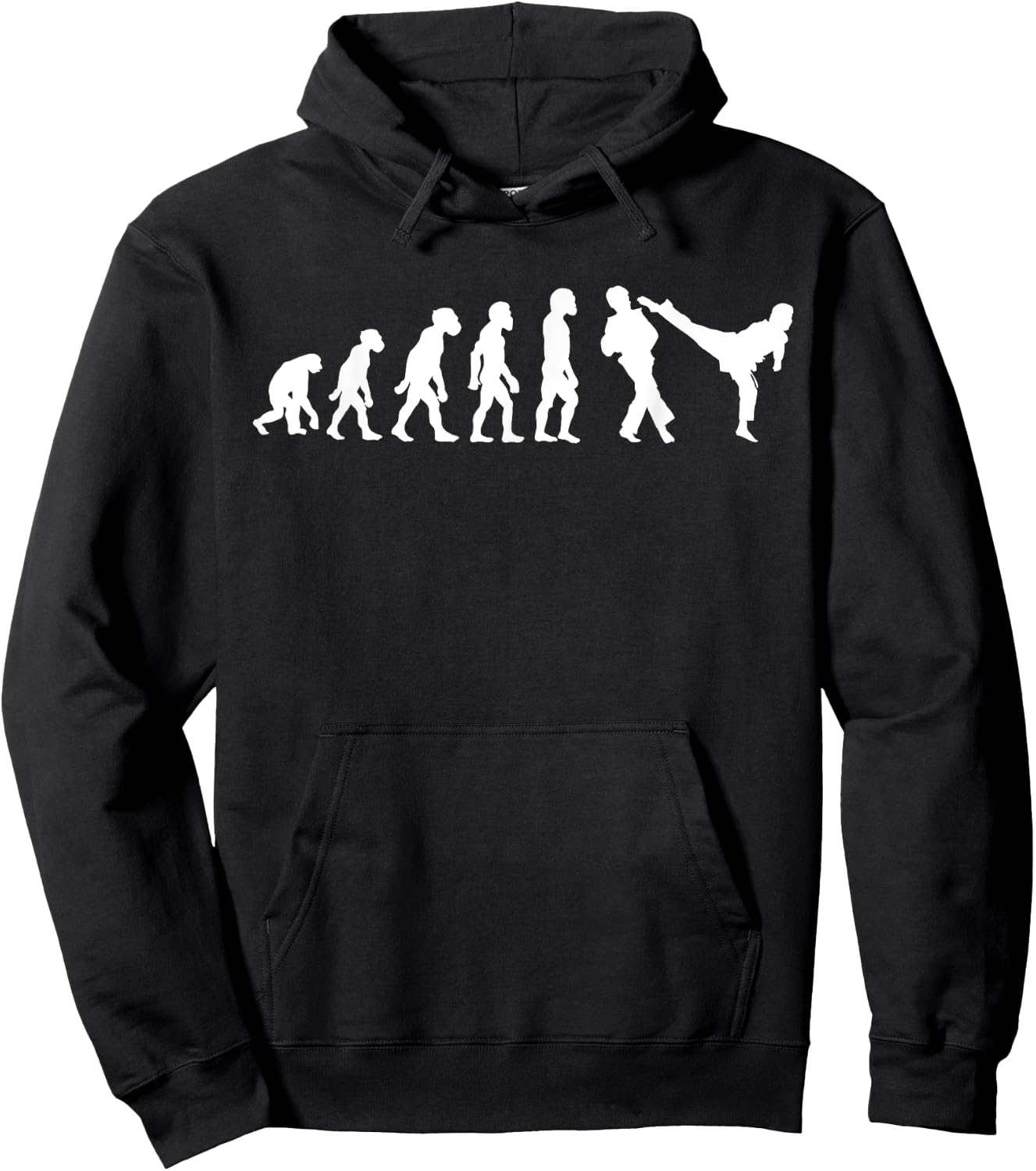 Funny Human Taekwondo Fighter Evolution Korean Sparring Hoodie - Hoodie | Black