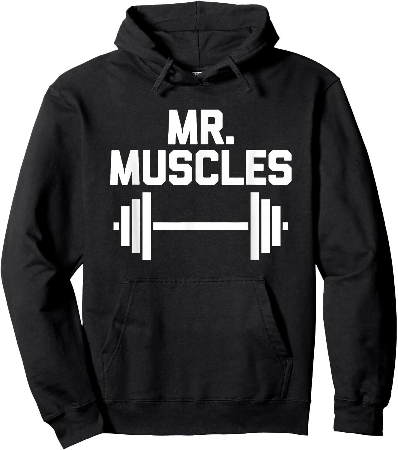 Mr. Muscles funny workout fitness weightlifting gym Hoodie - Hoodie | Black