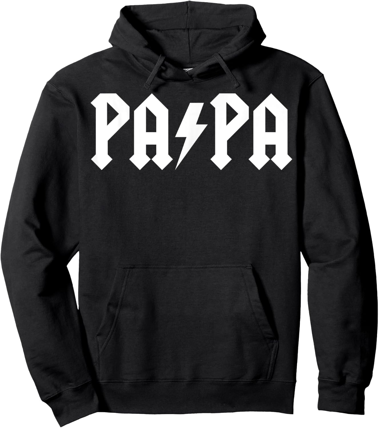 Men Rock PAPA Father's day Gift Funny Rock Metal band Humor Hoodie - Hoodie | Black