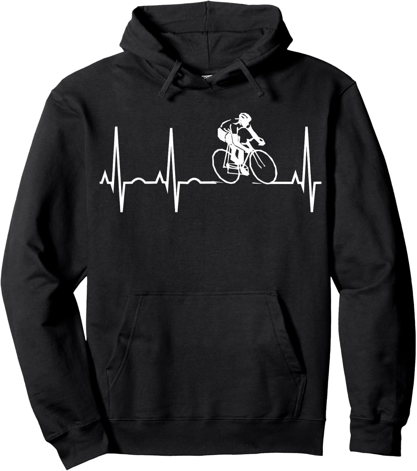 Cycling Heartbeat Shirt I Love Cycling for Bicyclers Hoodie - Hoodie | Black