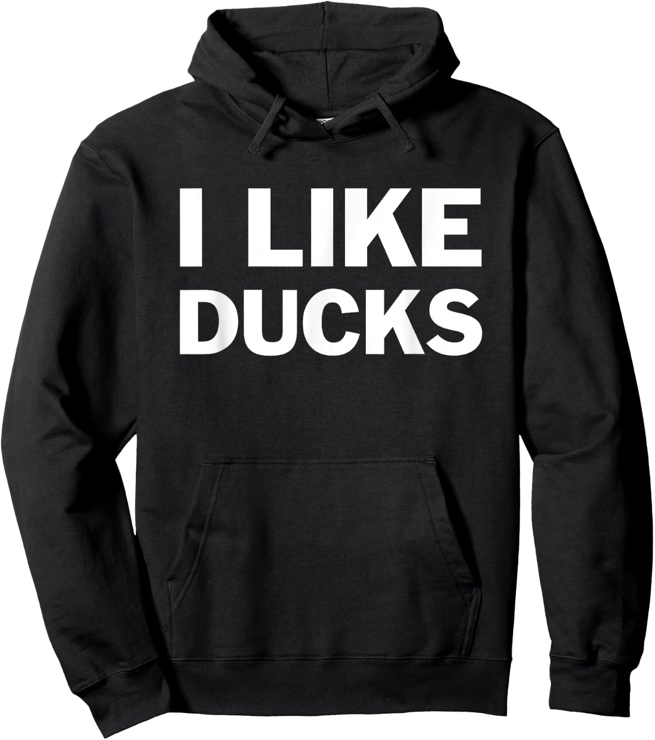 I Like Ducks For Duck Lovers Funny Message Hoodie - Hoodie | Black