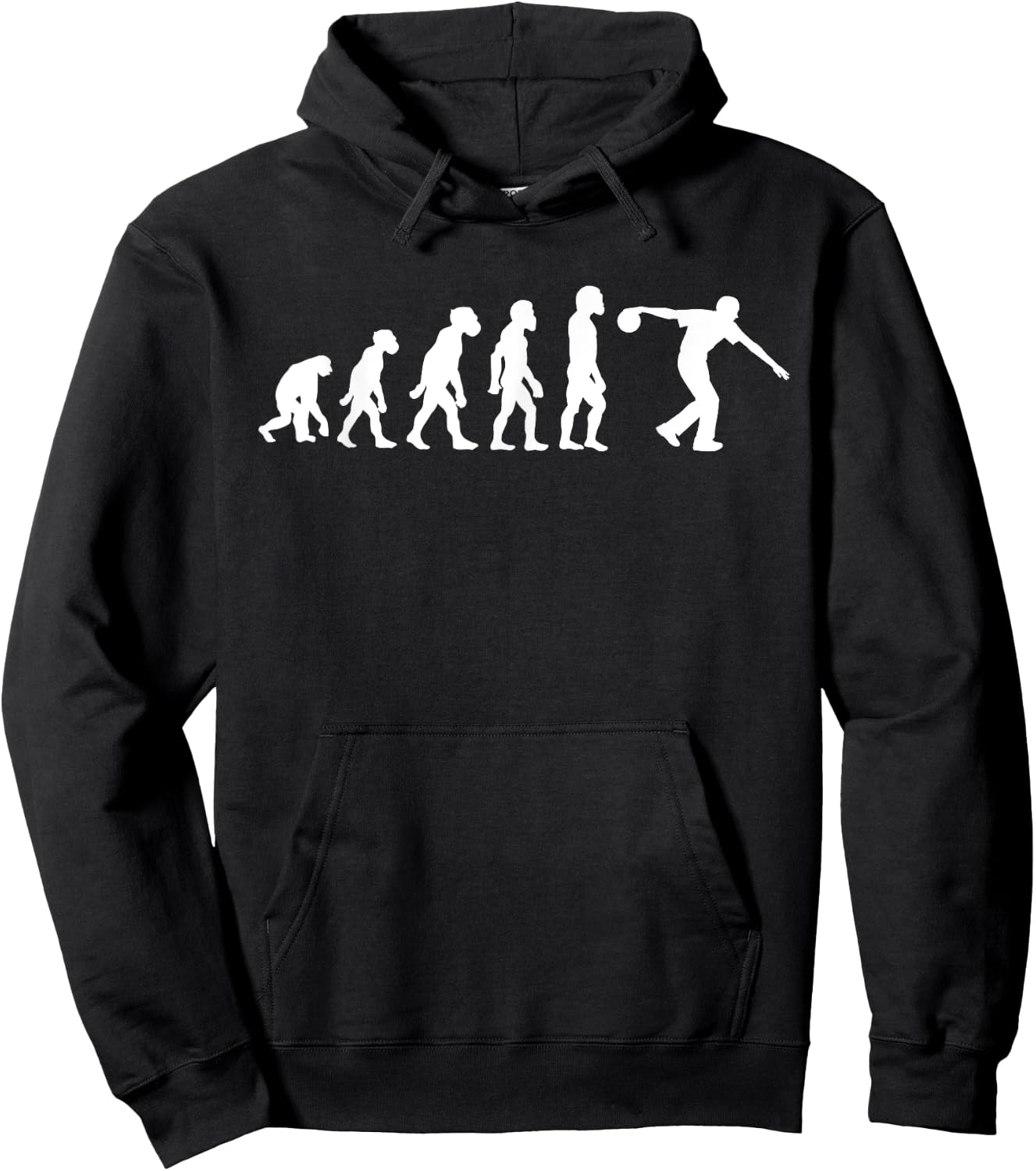 Funny Human Bowling Evolution Pin Ball Bowler Player Hoodie - Hoodie | Black