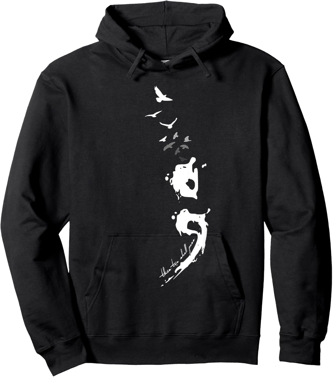 This Too Shall Pass Mental Health Matters Semicolon Hoodie - Hoodie | Black