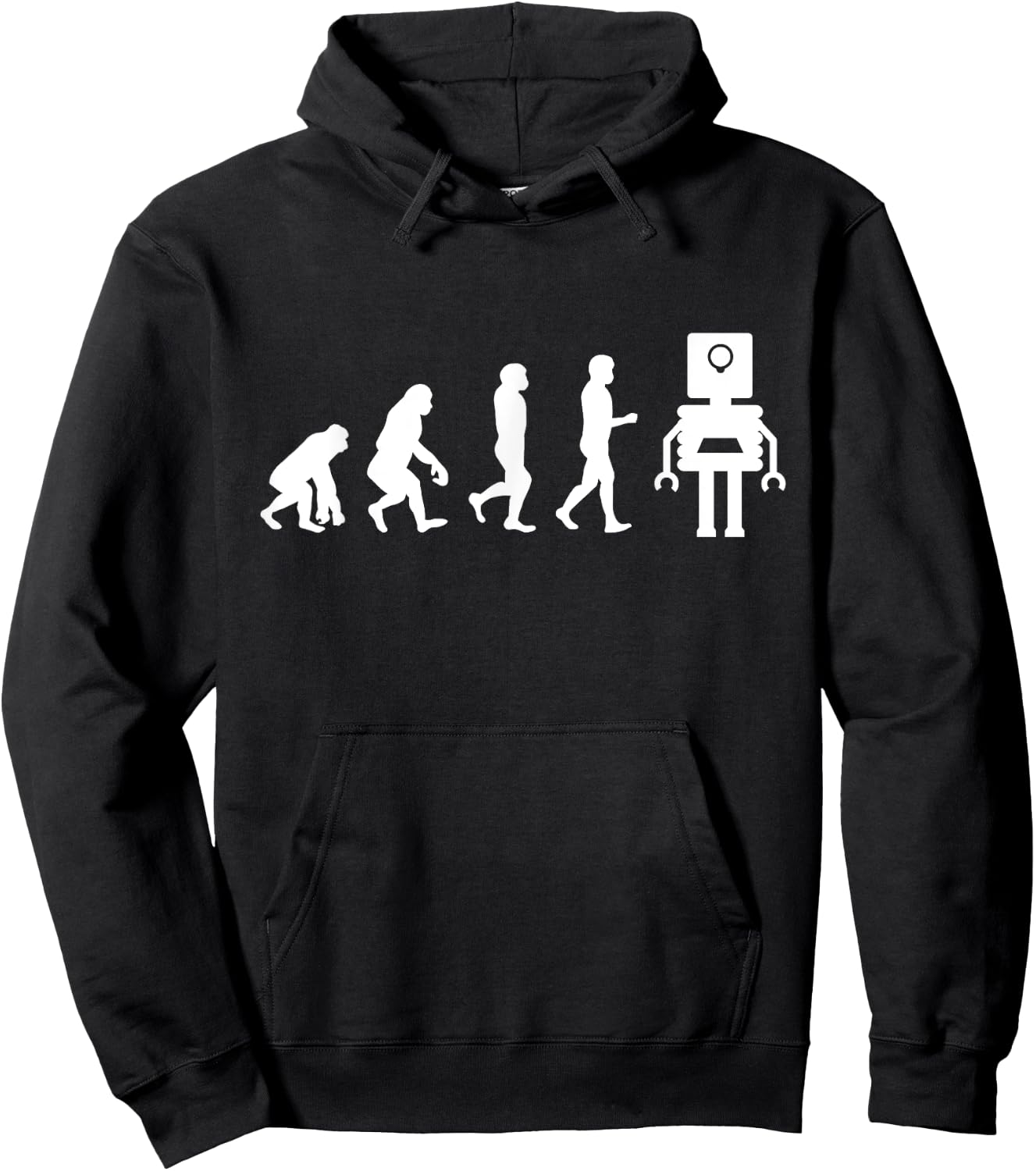 Funny Robotic Machine Learning AI Evolution Robot Hoodie - Hoodie | Black
