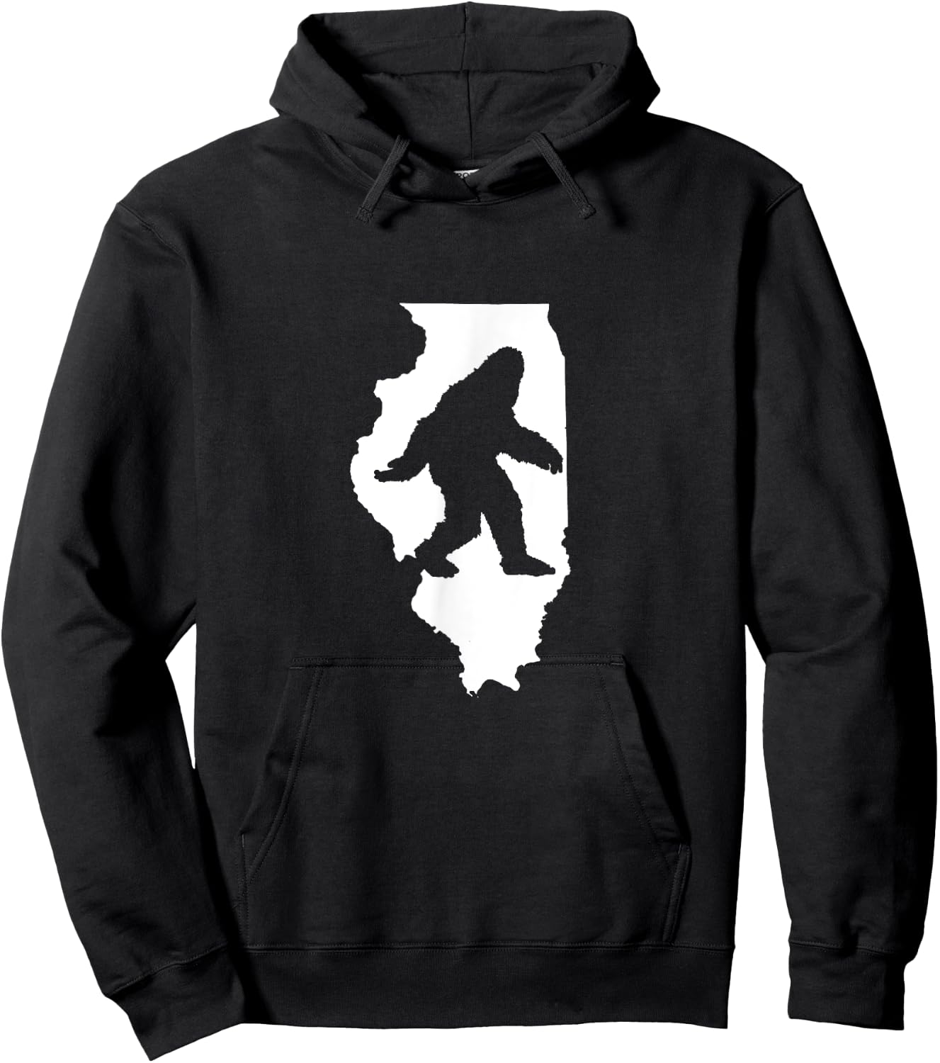 Illinois Bigfoot Sasquatch Hoodie - Hoodie | Black