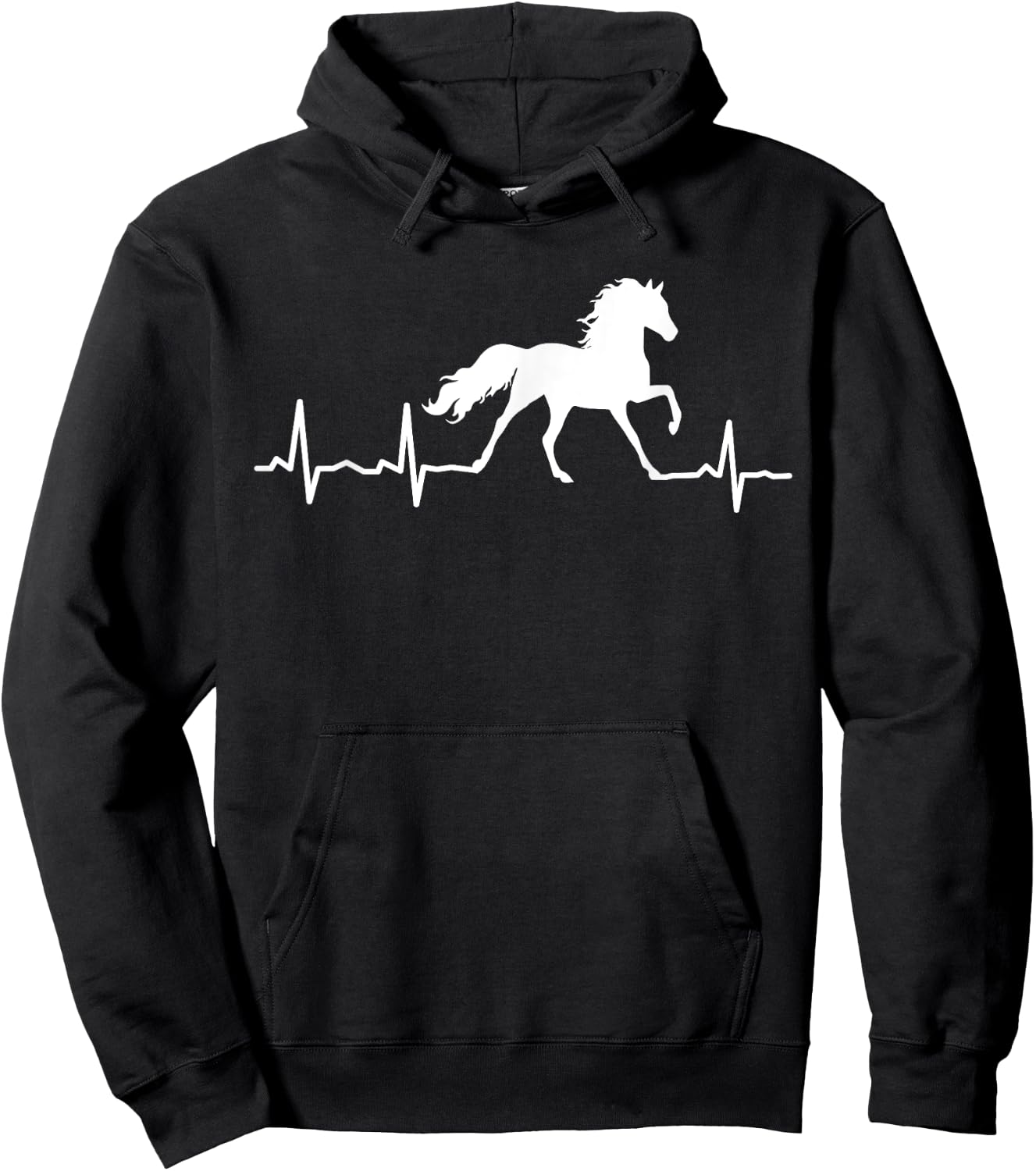 Horse Heartbeat For Horse Riding Lovers Hoodie - Hoodie | Black