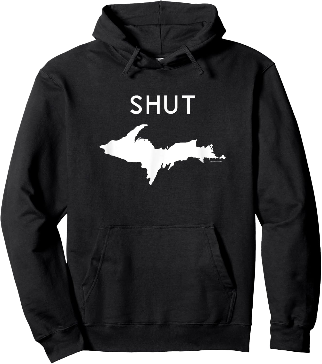 Upper Michigan Midwest T Shirt - Mitten Shirt - SHUT UP Hoodie - Hoodie | Black
