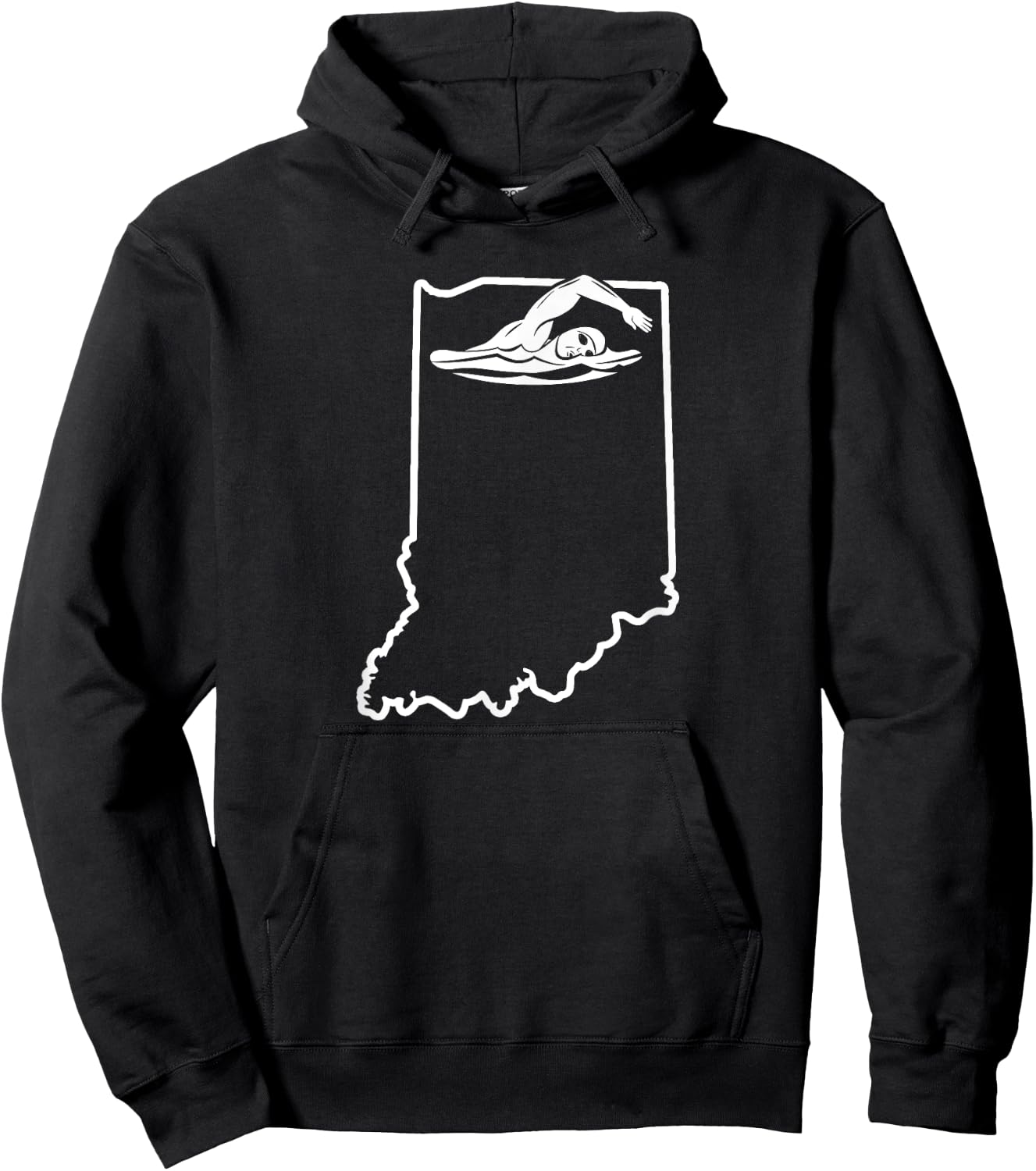 Indiana Swimming Swim Team Shirt Indiana Swimmer Stuff Hoodie - Hoodie | Black