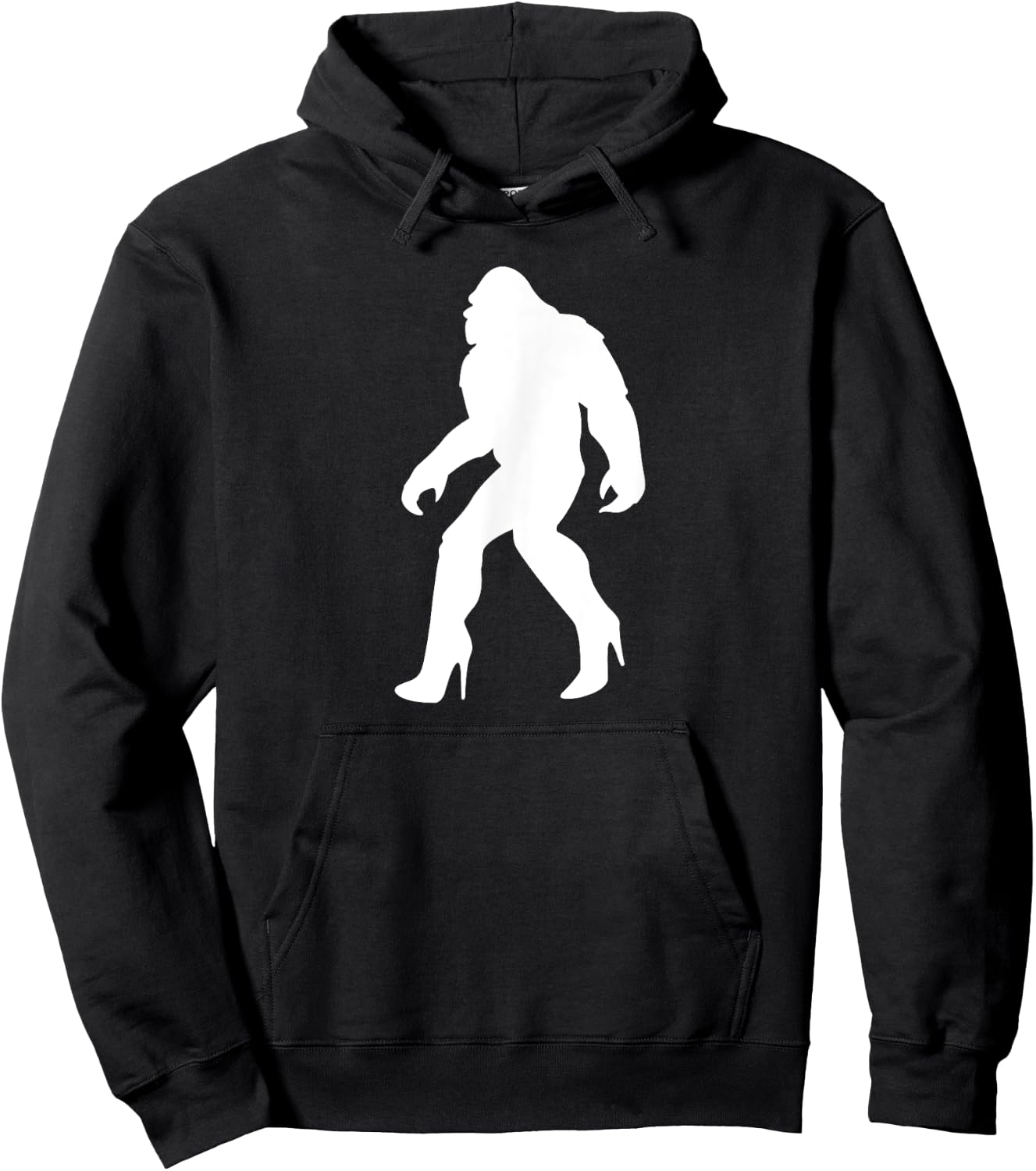 YASSQUATCH Bigfoot & Sasquatch In High Heels Sassy Girl Hoodie - Hoodie | Black