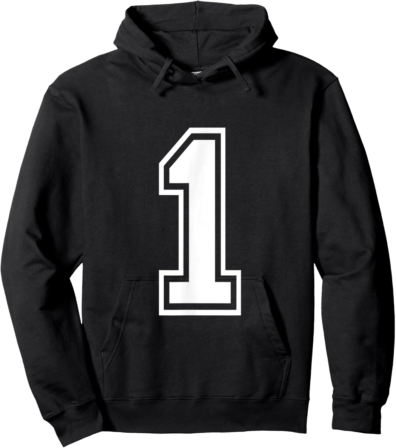 Football Jersey Number 1 One Hoodie - Hoodie | Black