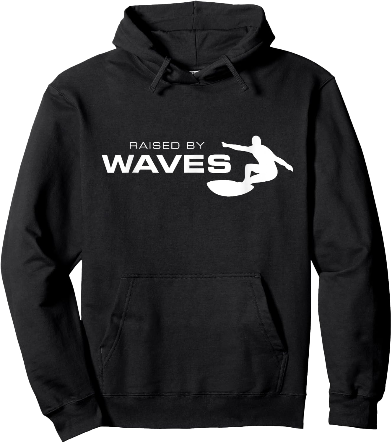 Surfer , Raised By Waves Hoodie - Hoodie | Black