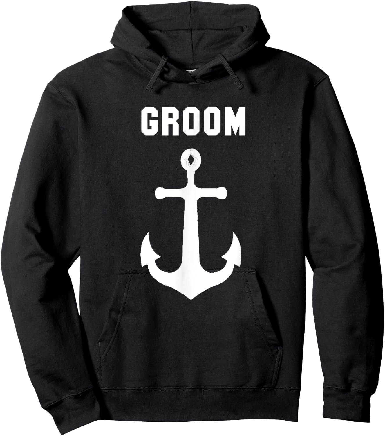 Groom Anchor Nautical Gift Sailing Ship Yacht shirt Hoodie - Hoodie | Black